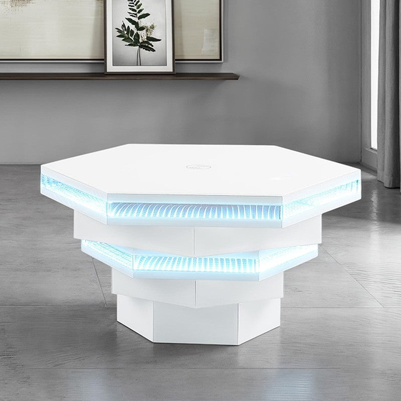 Anwar White Rectangular Cocktail Table - Ornate Home