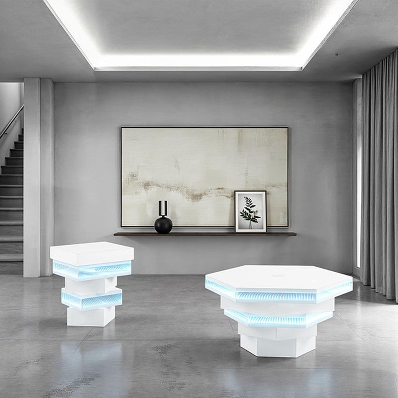 Anwar White Rectangular Cocktail Table - Ornate Home