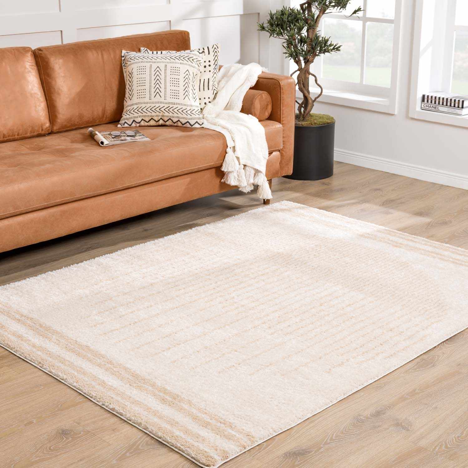 Apichu Beige Washable Area Rug - Ornate Home