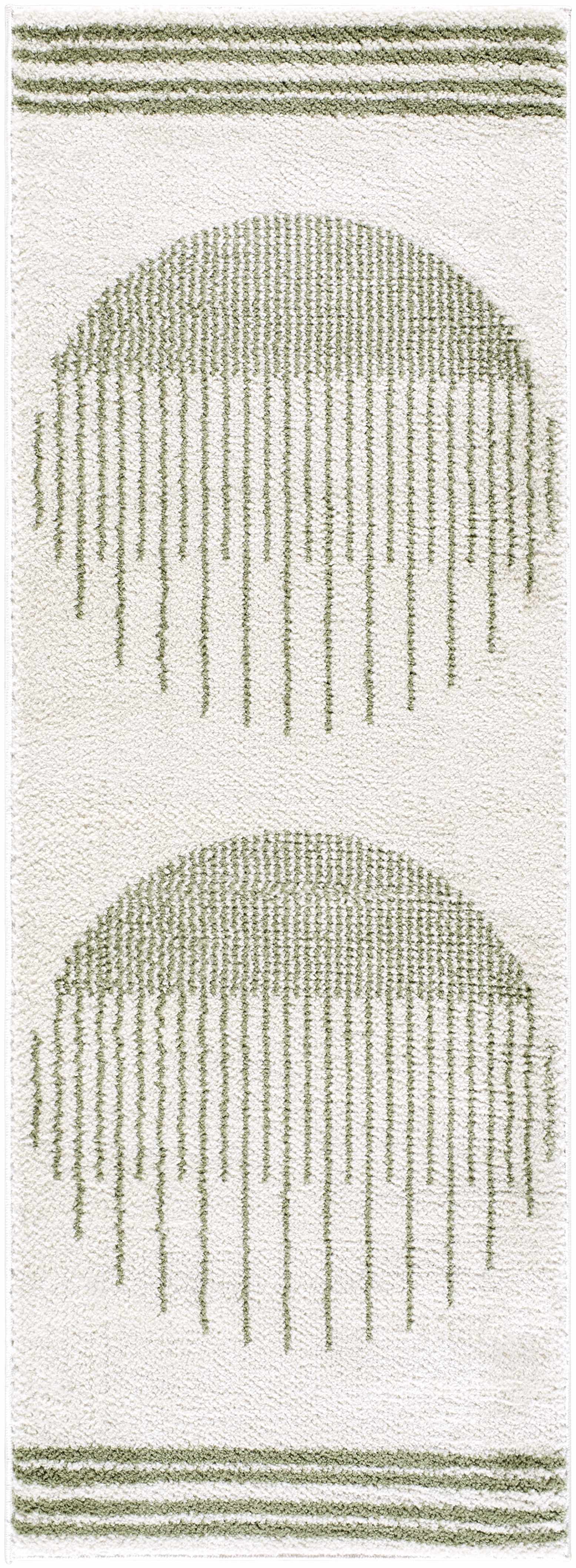 Apichu Green Washable Area Rug - Ornate Home