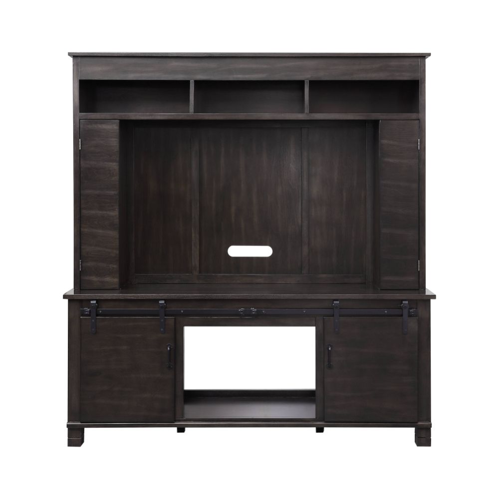 Apison Espresso Entertainment Center w/Fireplace - Ornate Home