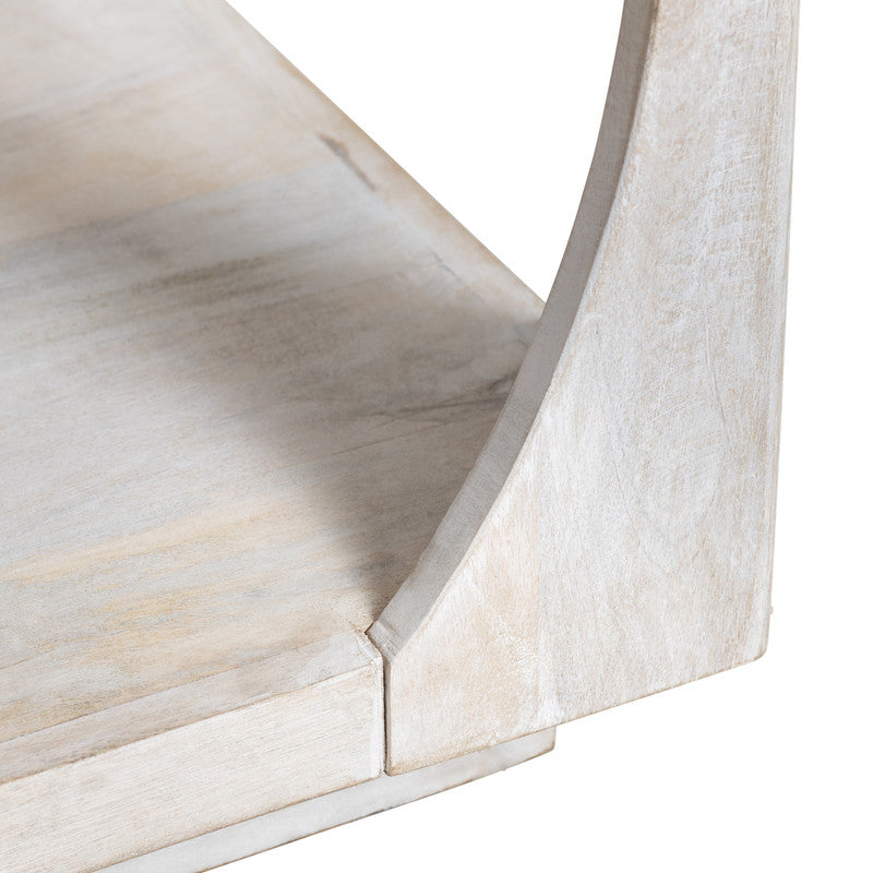 Apollo Tan/White End Table - Ornate Home