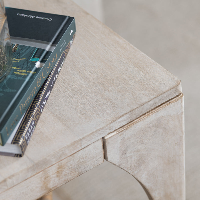 Apollo Tan/White End Table - Ornate Home