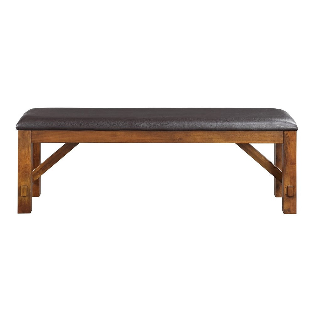 Apollo Upholstered Dining Bench in Walnut - Ornate Home