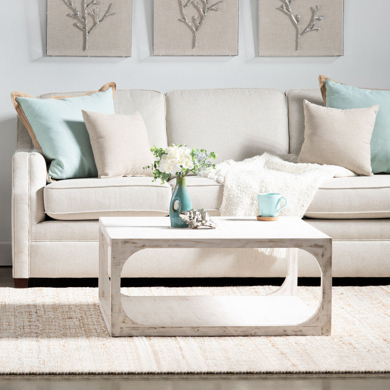 Apollo White/Tan Cocktail Table - Ornate Home