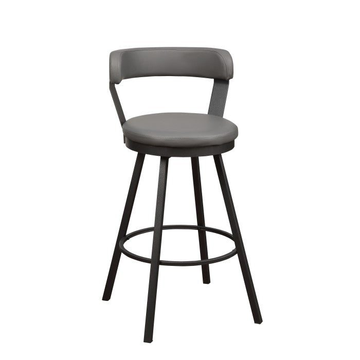 Appert Gray/Dark Gray Swivel Pub Height Chair (Set of 2) - Ornate Home