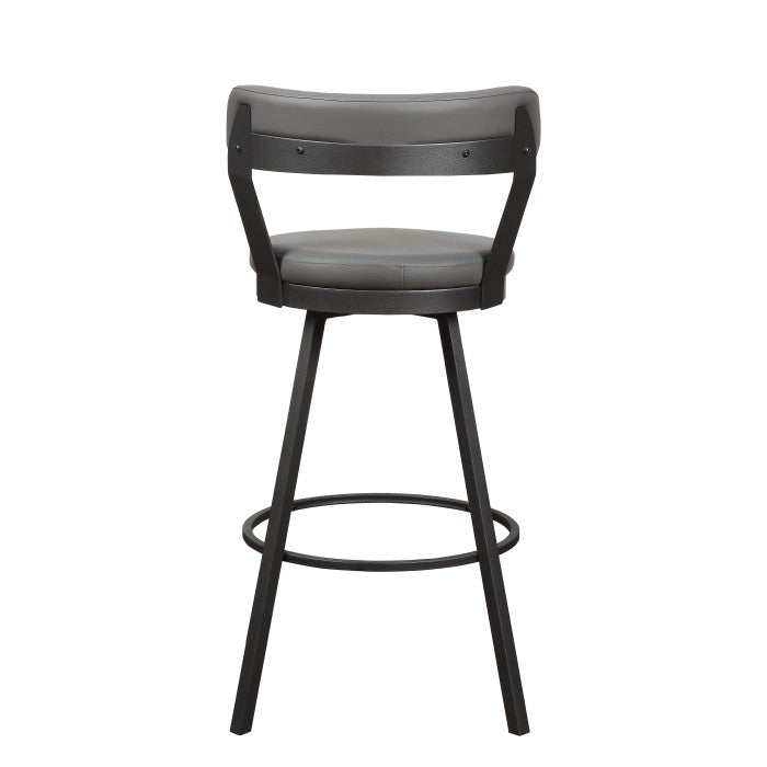 Appert Gray/Dark Gray Swivel Pub Height Chair (Set of 2) - Ornate Home