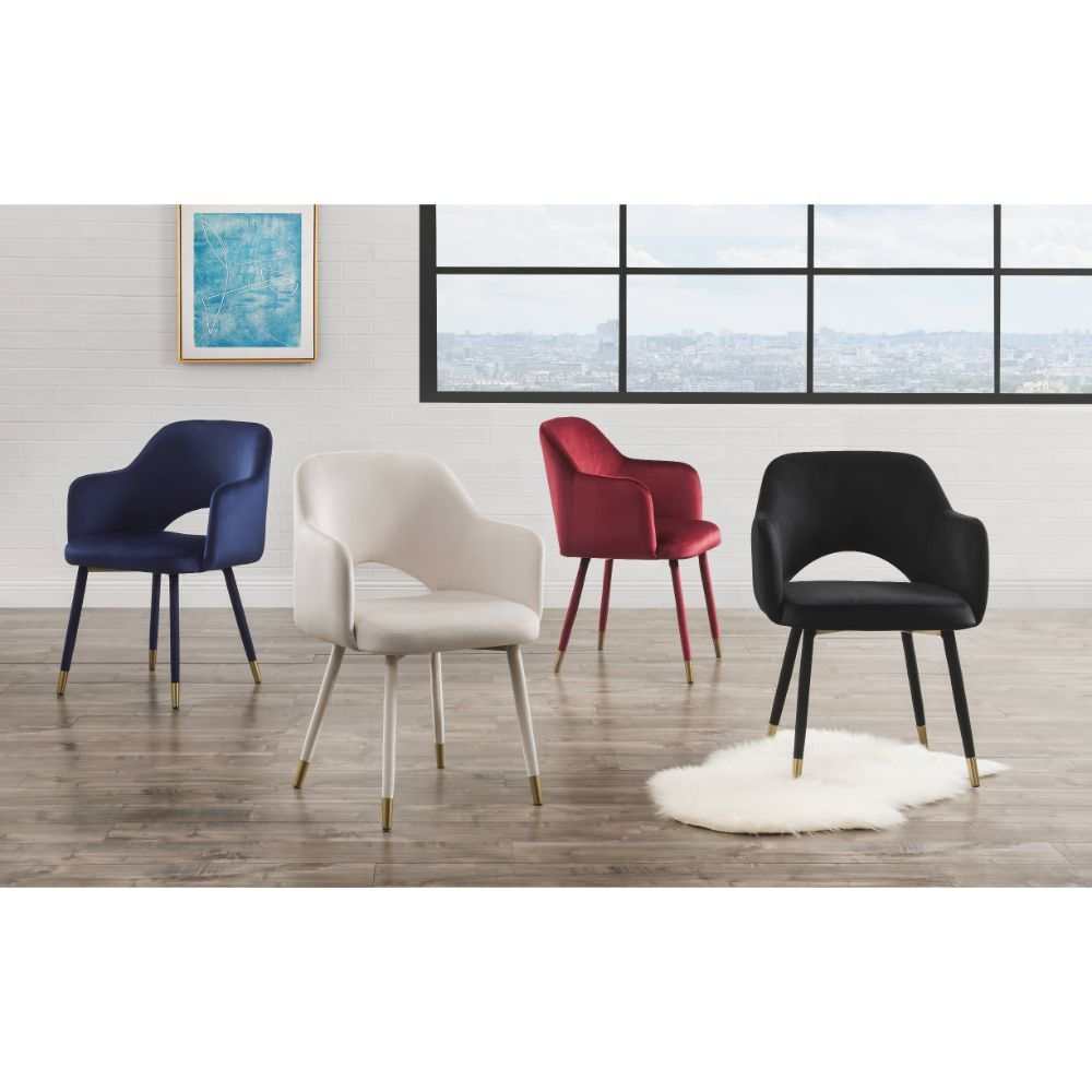 Applewood Black Velvet & Gold Accent Chair - Ornate Home