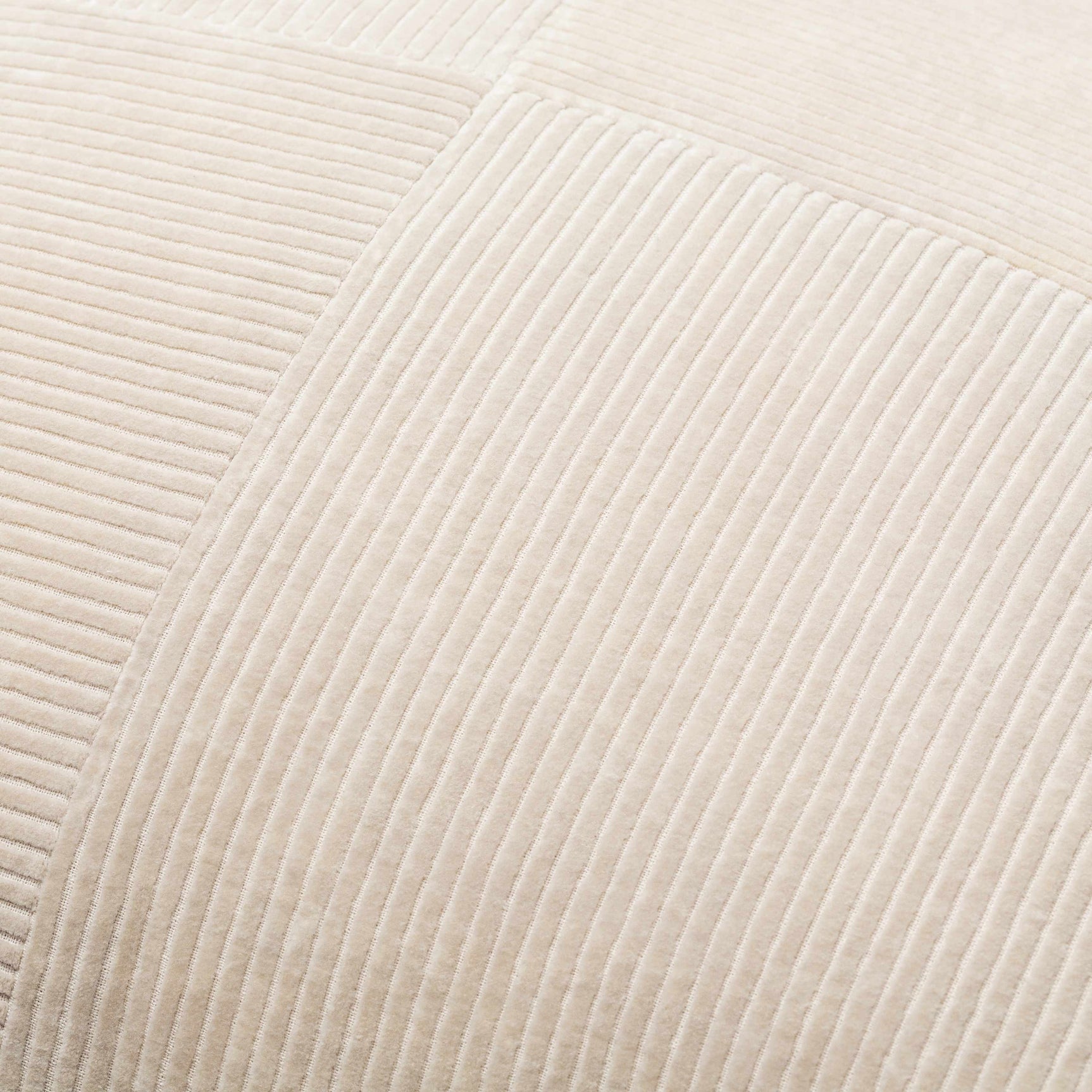 Aqil Beige Corduroy Patchwork Accent Pillow - Ornate Home