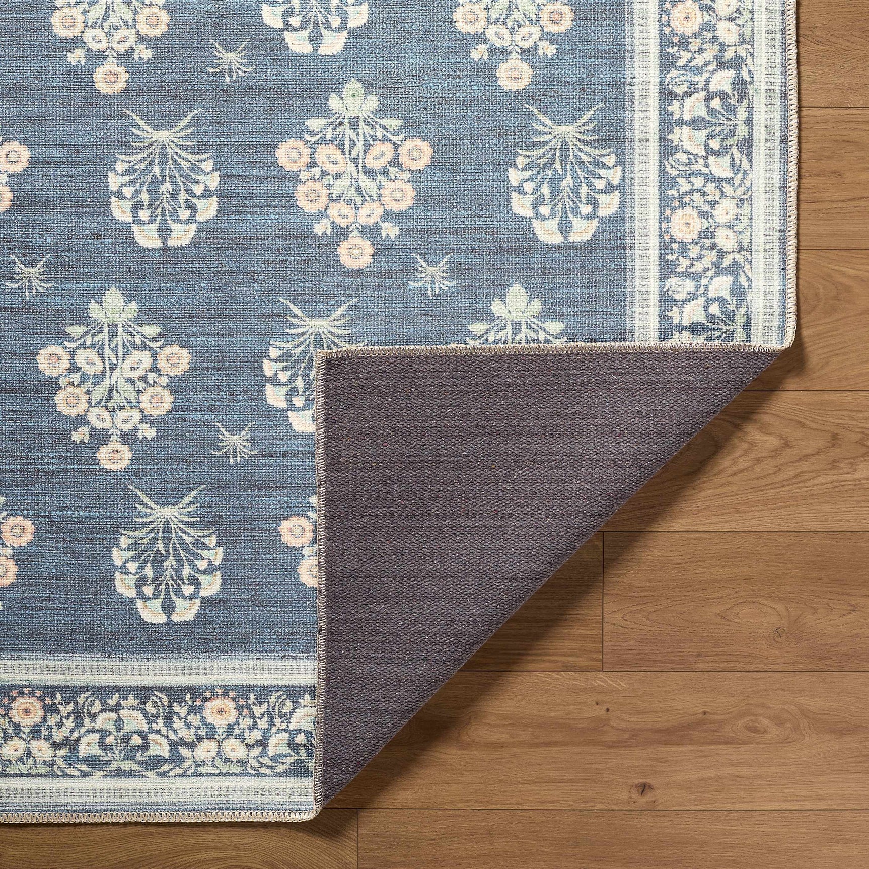 Aquene Denim Washable Area Rug - Ornate Home