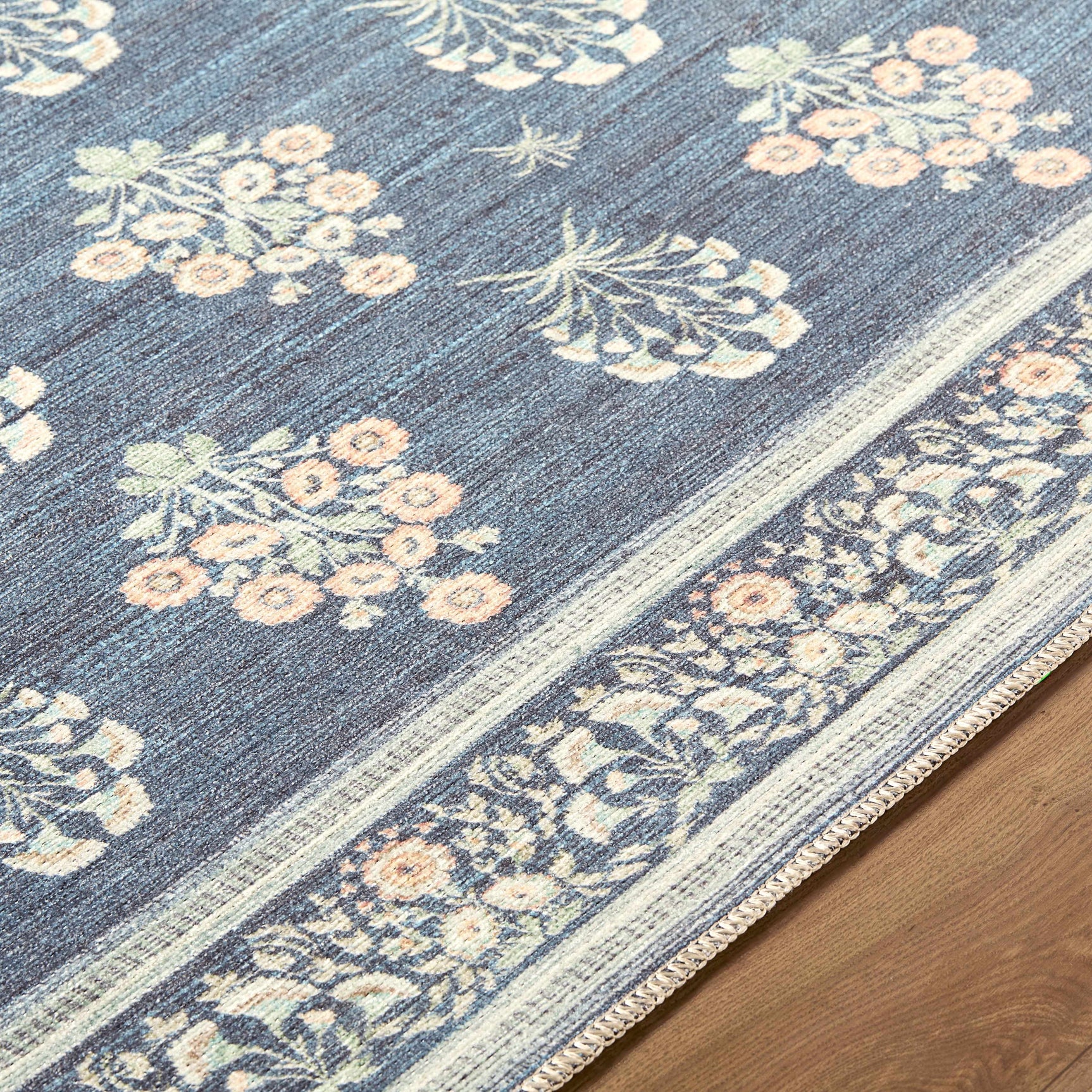Aquene Denim Washable Area Rug - Ornate Home