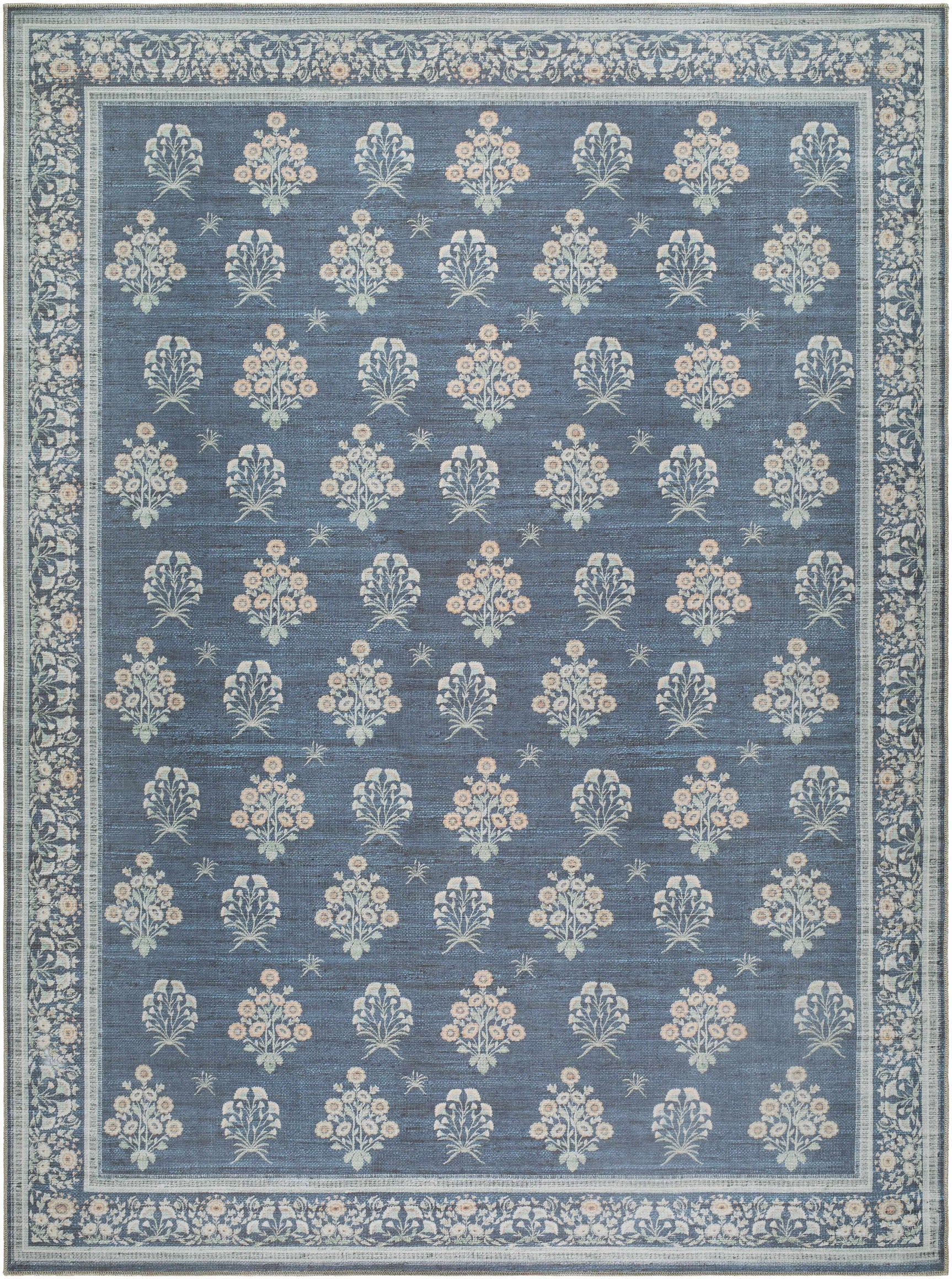Aquene Denim Washable Area Rug - Ornate Home