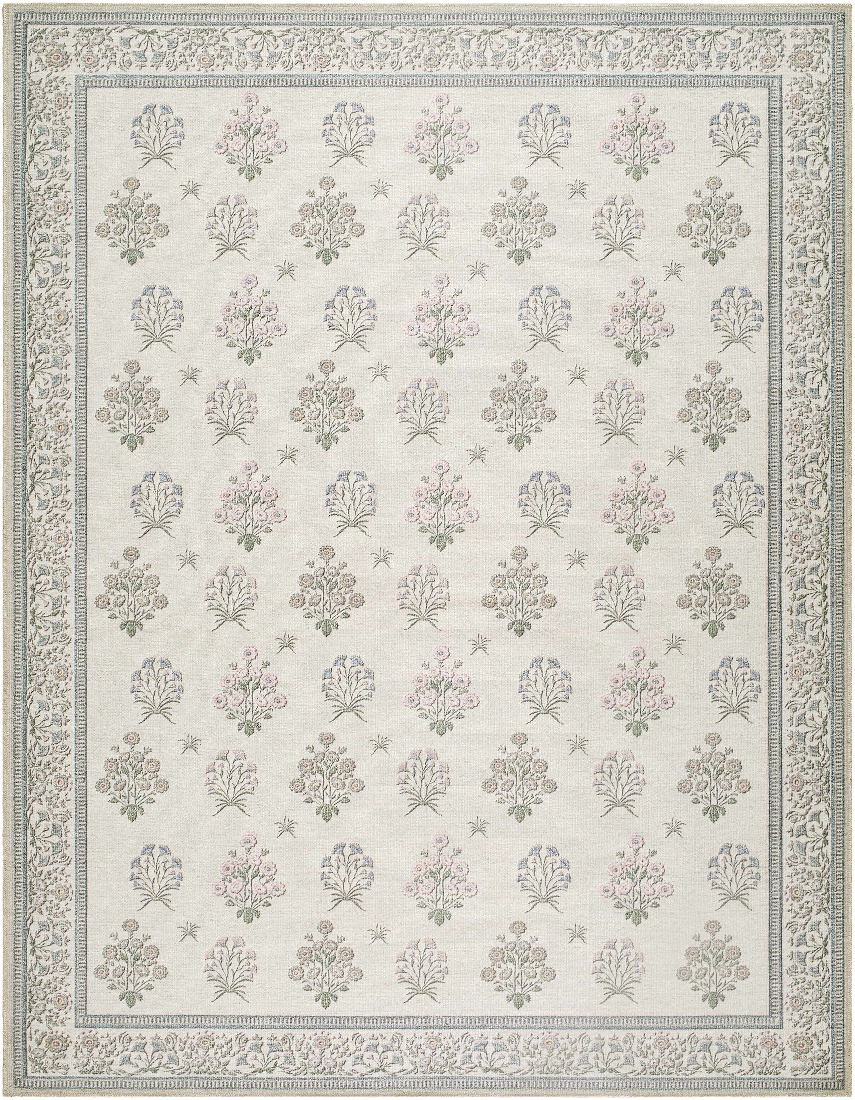 Aquene Ivory Washable Area Rug - Ornate Home
