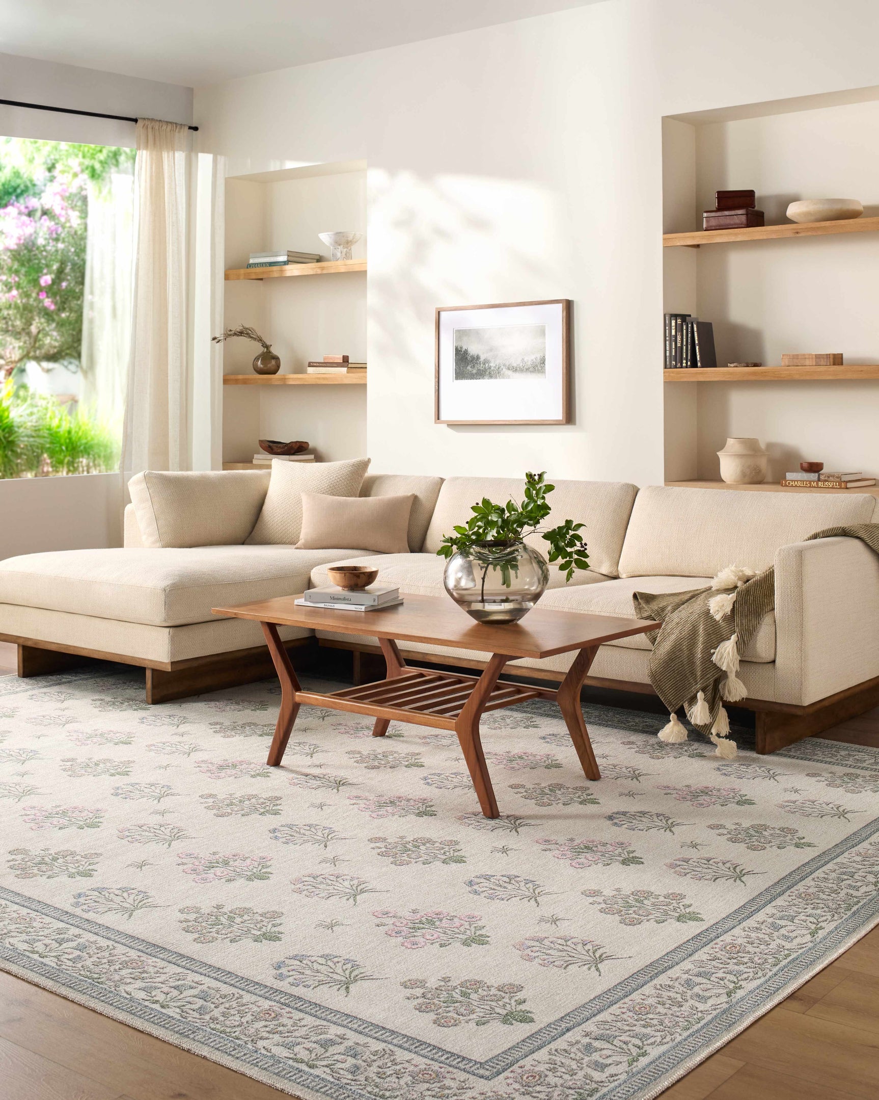 Aquene Ivory Washable Area Rug - Ornate Home