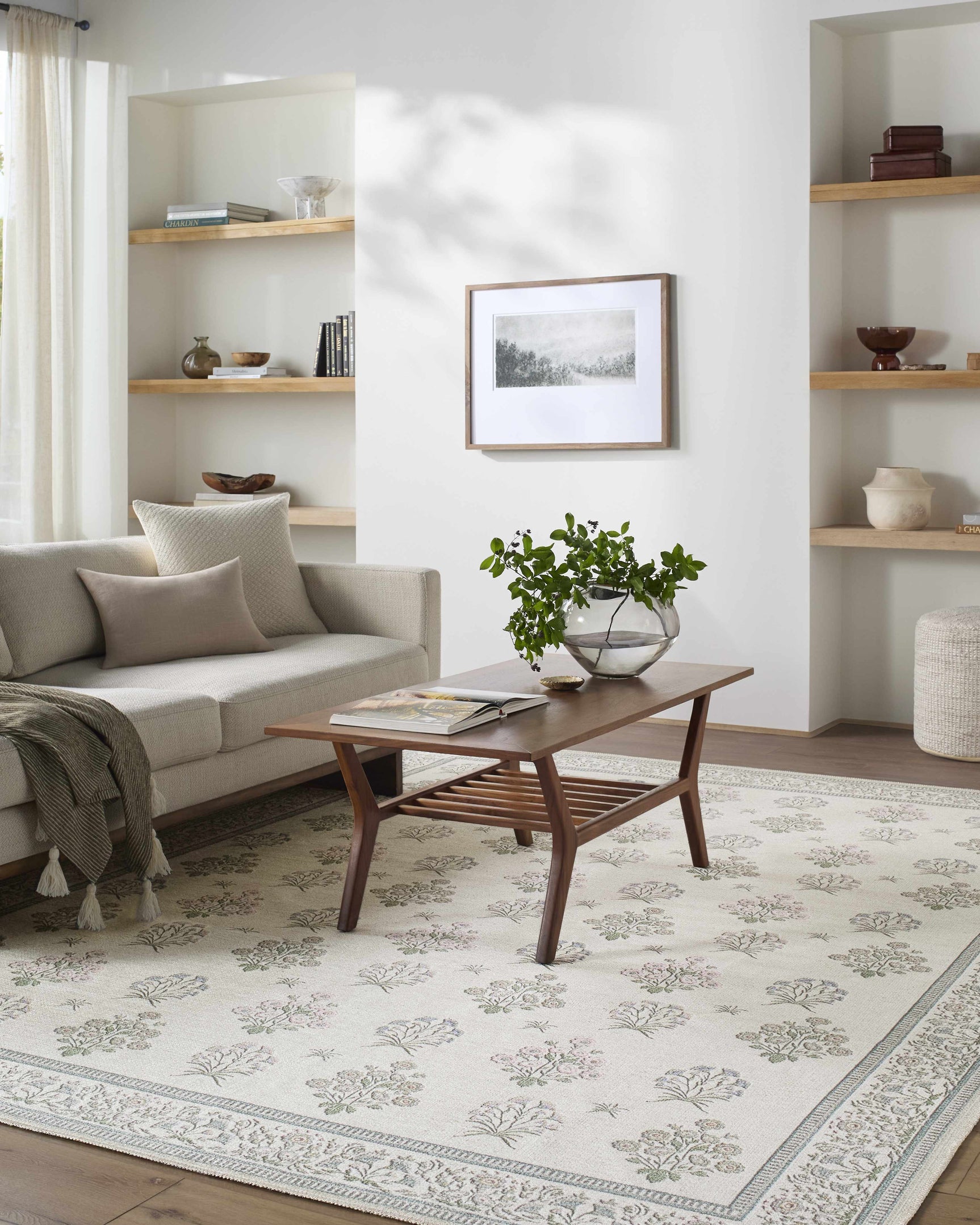 Aquene Ivory Washable Area Rug - Ornate Home