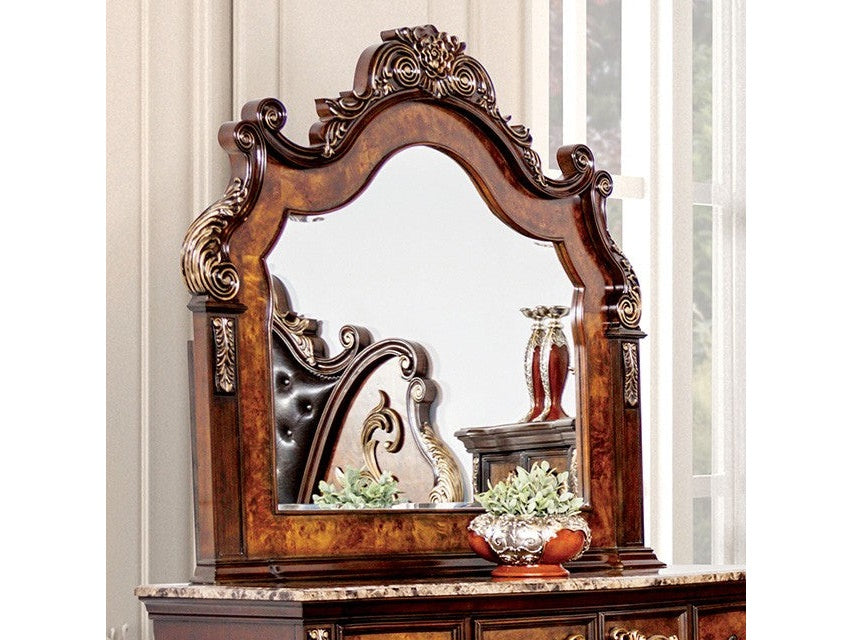 Aquilina Cherry/Oak Mirror - Ornate Home