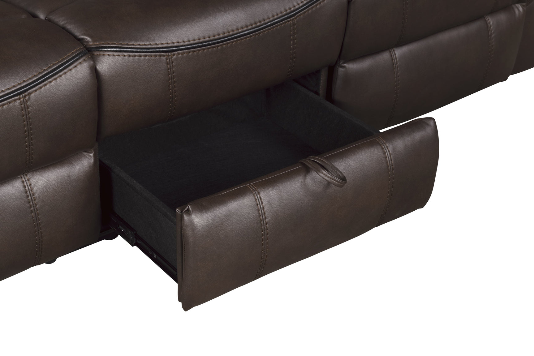 Aram Brown Double Reclining Sofa - Ornate Home
