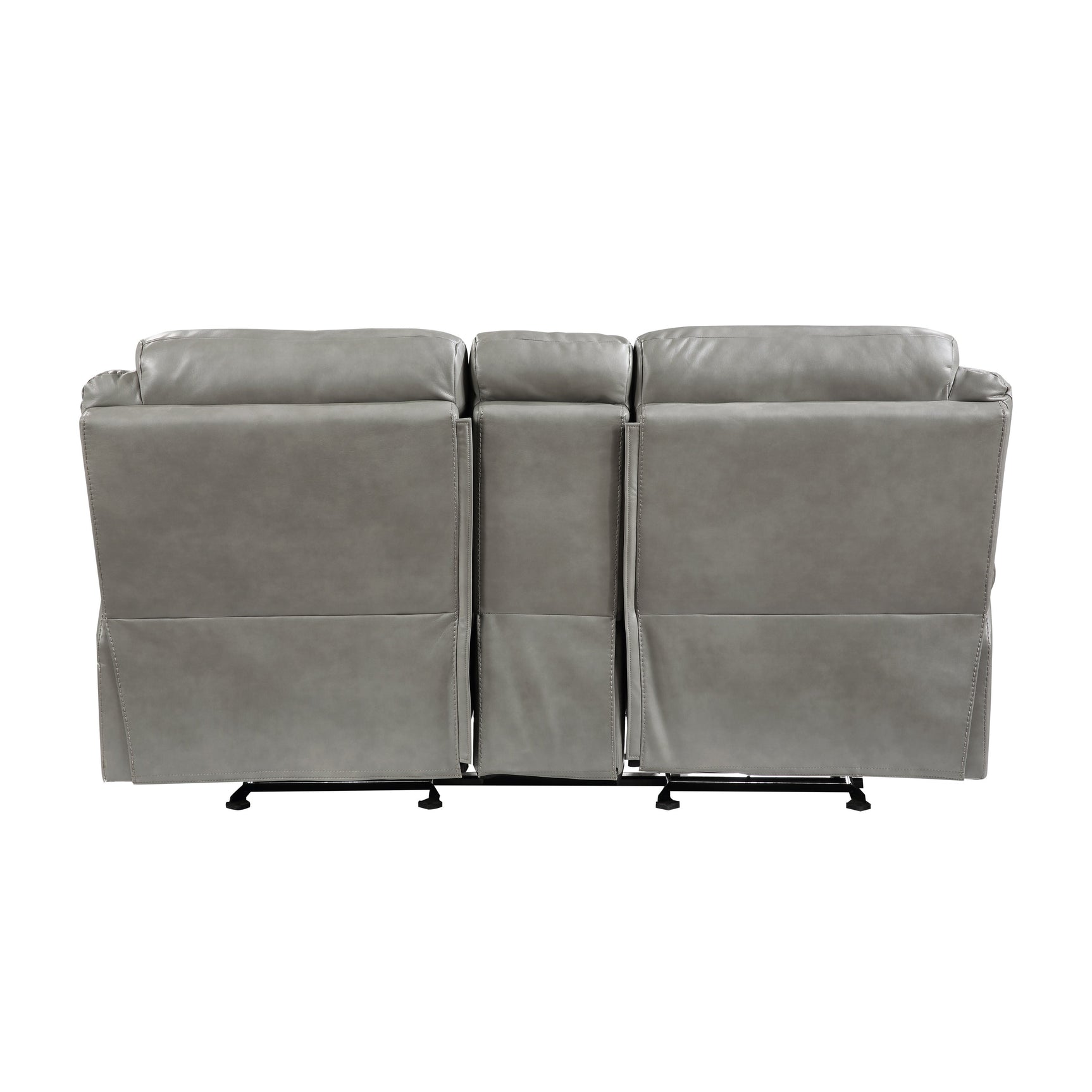 Aram Gray Double Glider Reclining Loveseat - Ornate Home