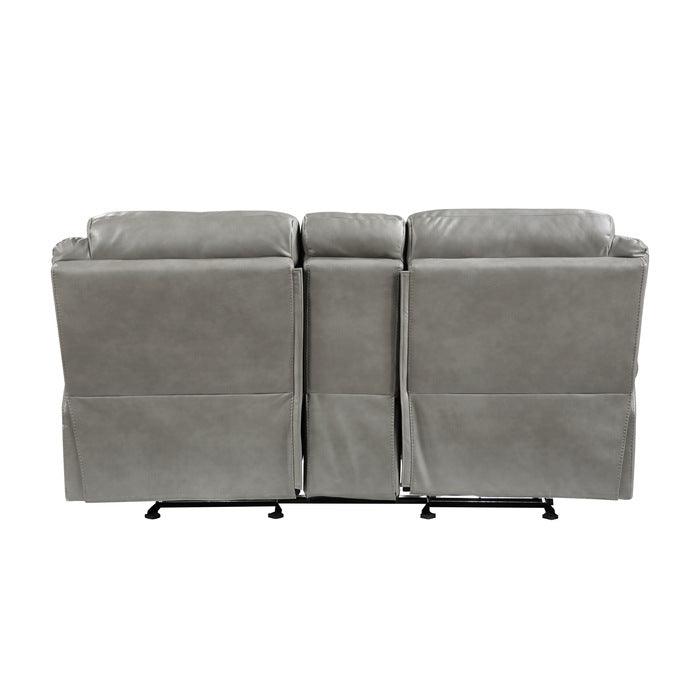 Aram Gray Double Glider Reclining Loveseat - Ornate Home
