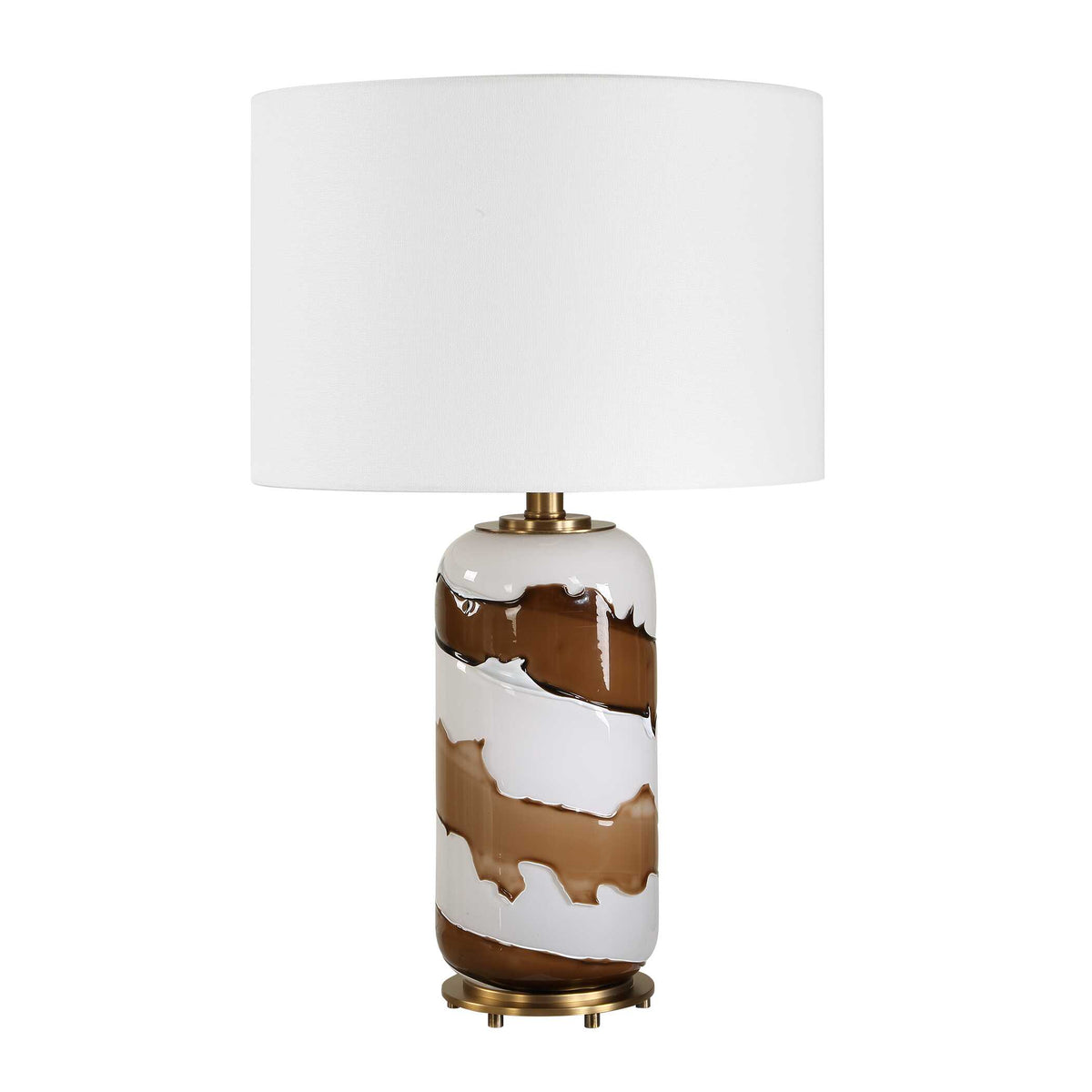 Ararat Brown/White Swirl Table Lamp - Ornate Home