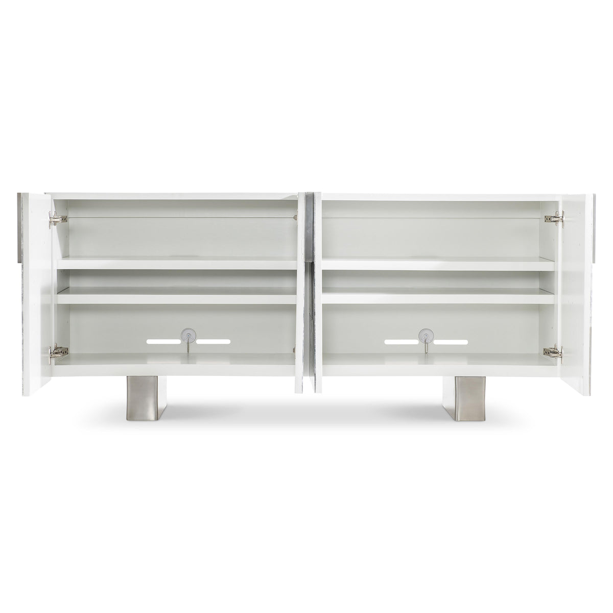 Araya Entertainment Gray/Silver Credenza - Ornate Home