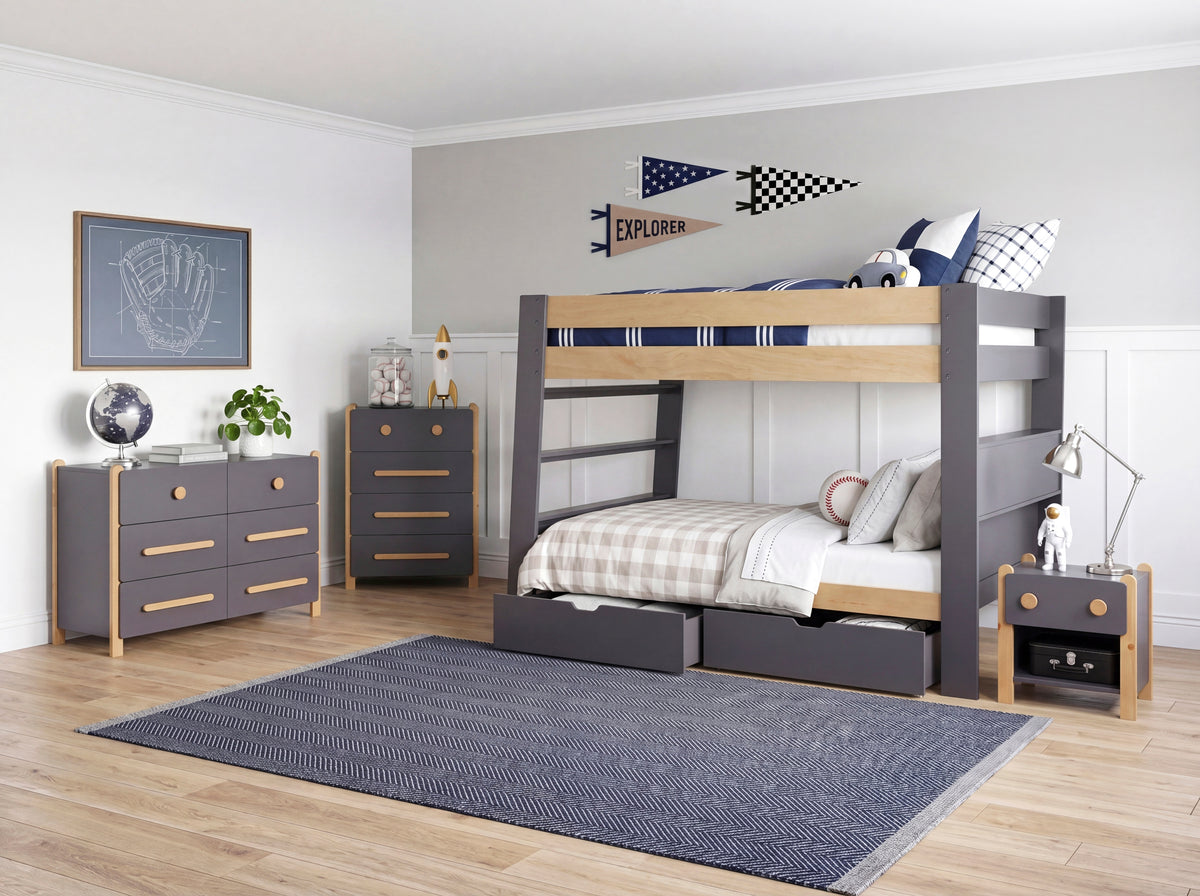 Arbor Gray Full Bunk Bed - Ornate Home