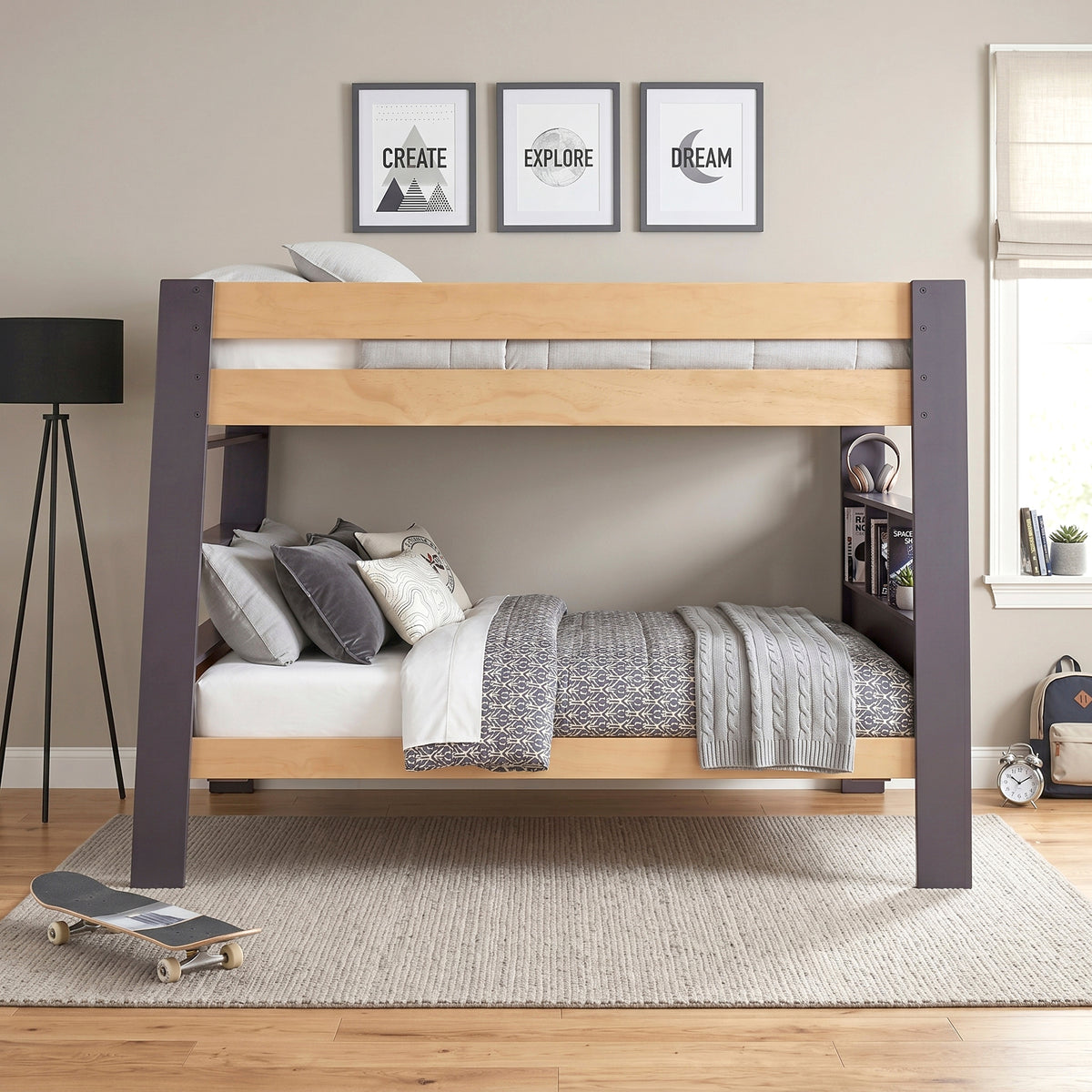 Arbor Gray Full Bunk Bed - Ornate Home