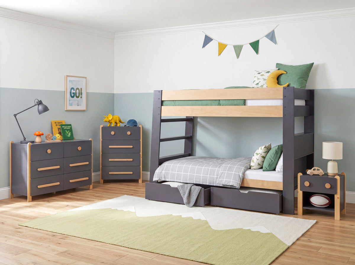 Arbor Gray Twin Bunk Bed - Ornate Home