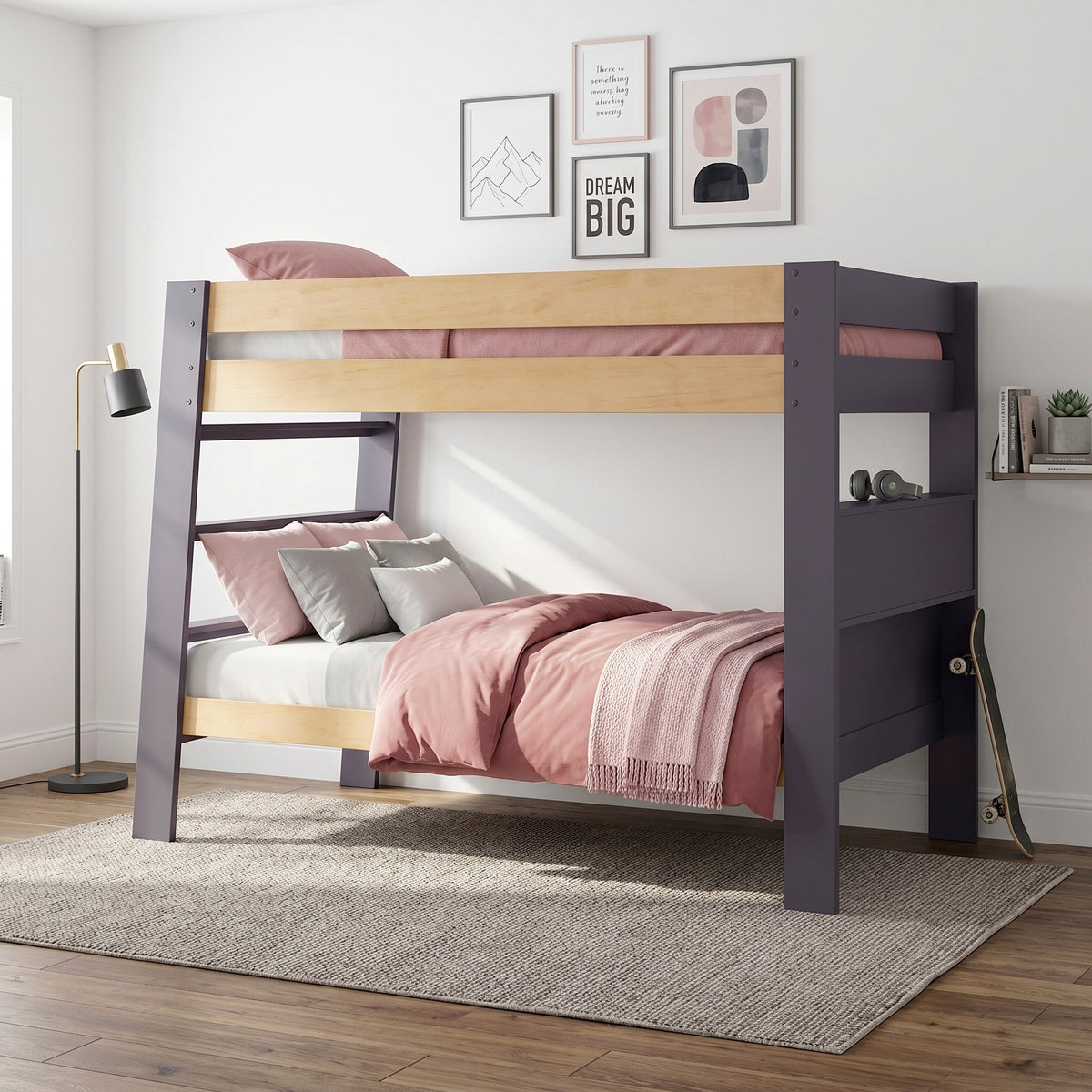 Arbor Gray Twin Bunk Bed - Ornate Home