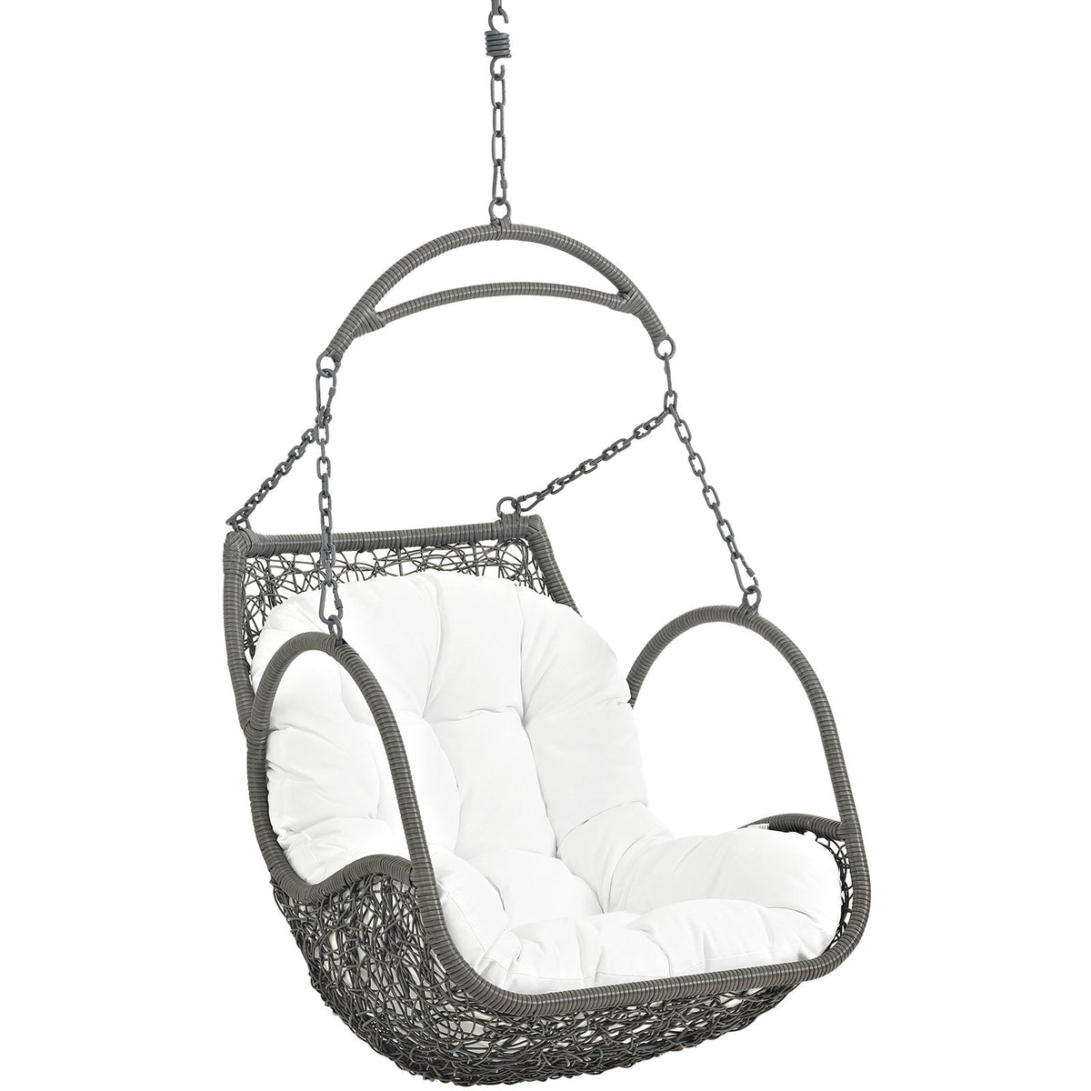Arbor White Outdoor Patio Wood Swing Chair - Ornate Home