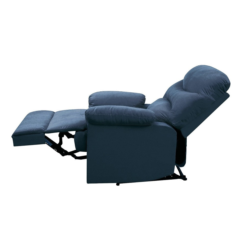 Arcadia Blue Woven Fabric Recliner (Motion) - Ornate Home
