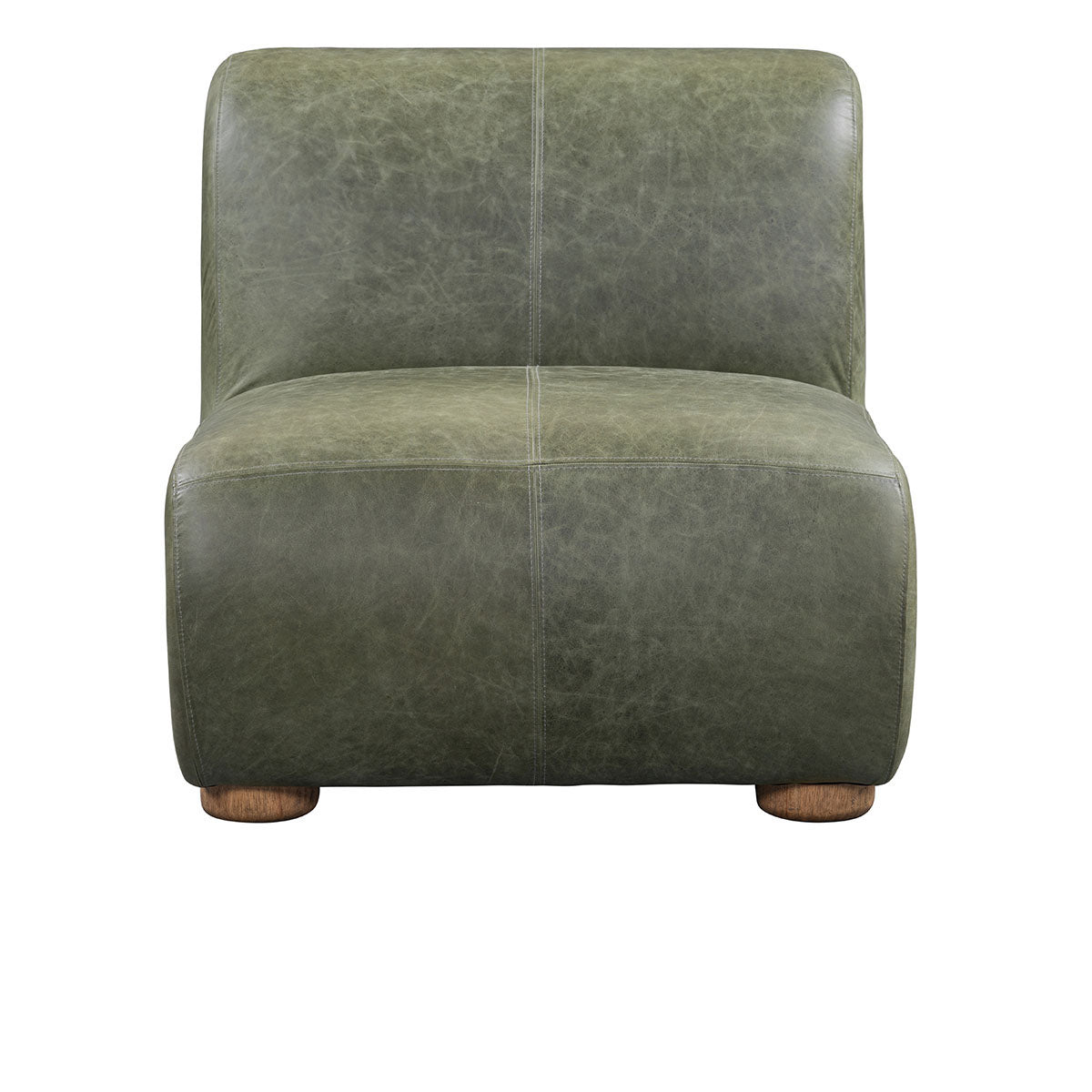 Arcadia Green Leather Accent Chair - Ornate Home