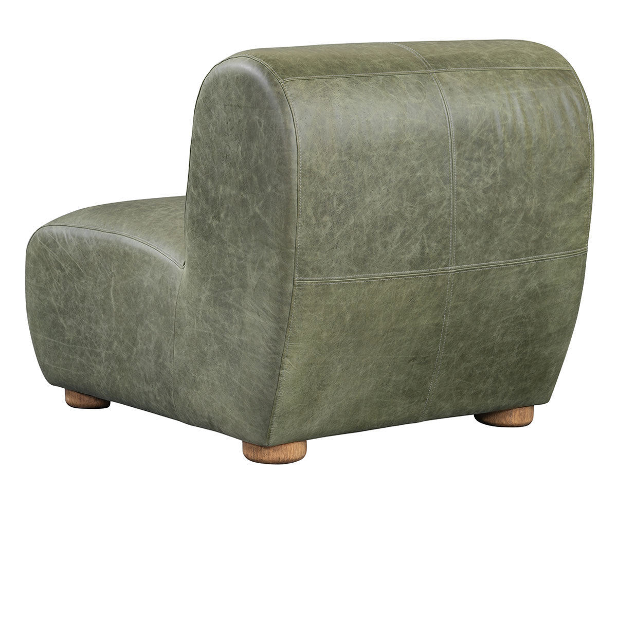 Arcadia Green Leather Accent Chair - Ornate Home