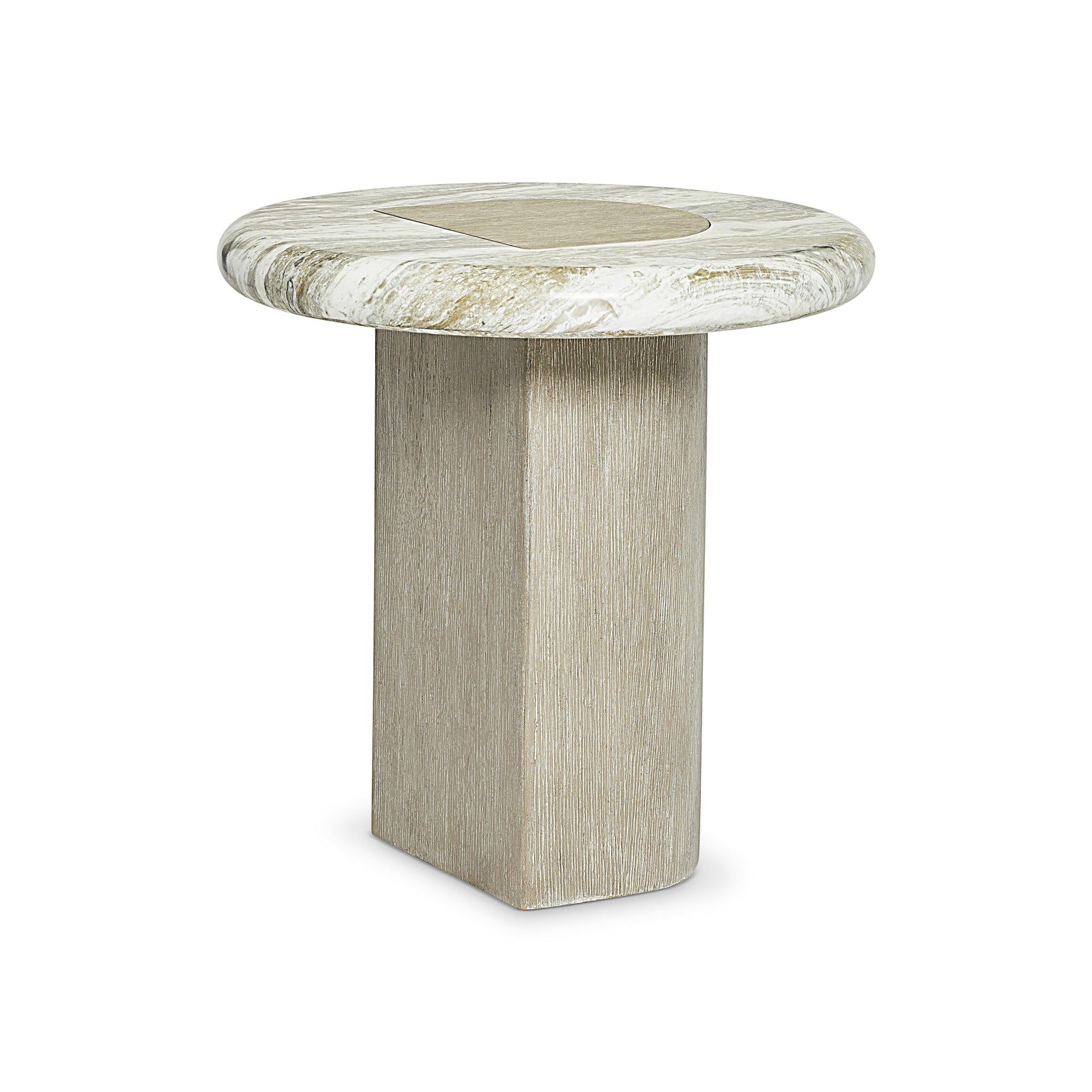 Arcadia Kalta Faux Stone/Clay Accent Table - Ornate Home