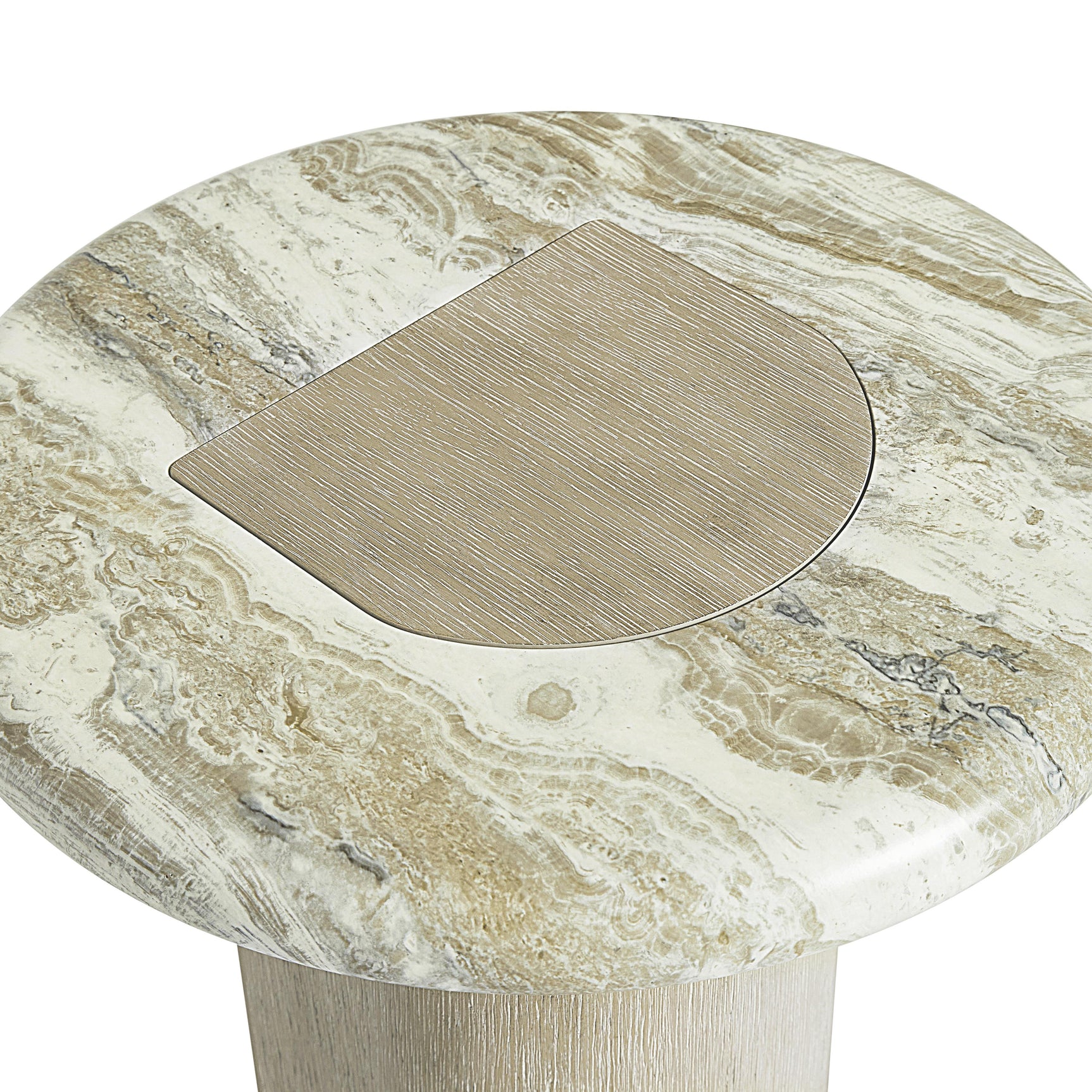 Arcadia Kalta Faux Stone/Clay Accent Table - Ornate Home