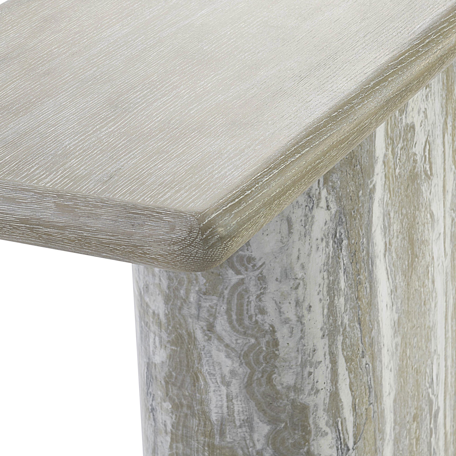 Arcadia Kalta Faux Stone/Clay Console Table - Ornate Home