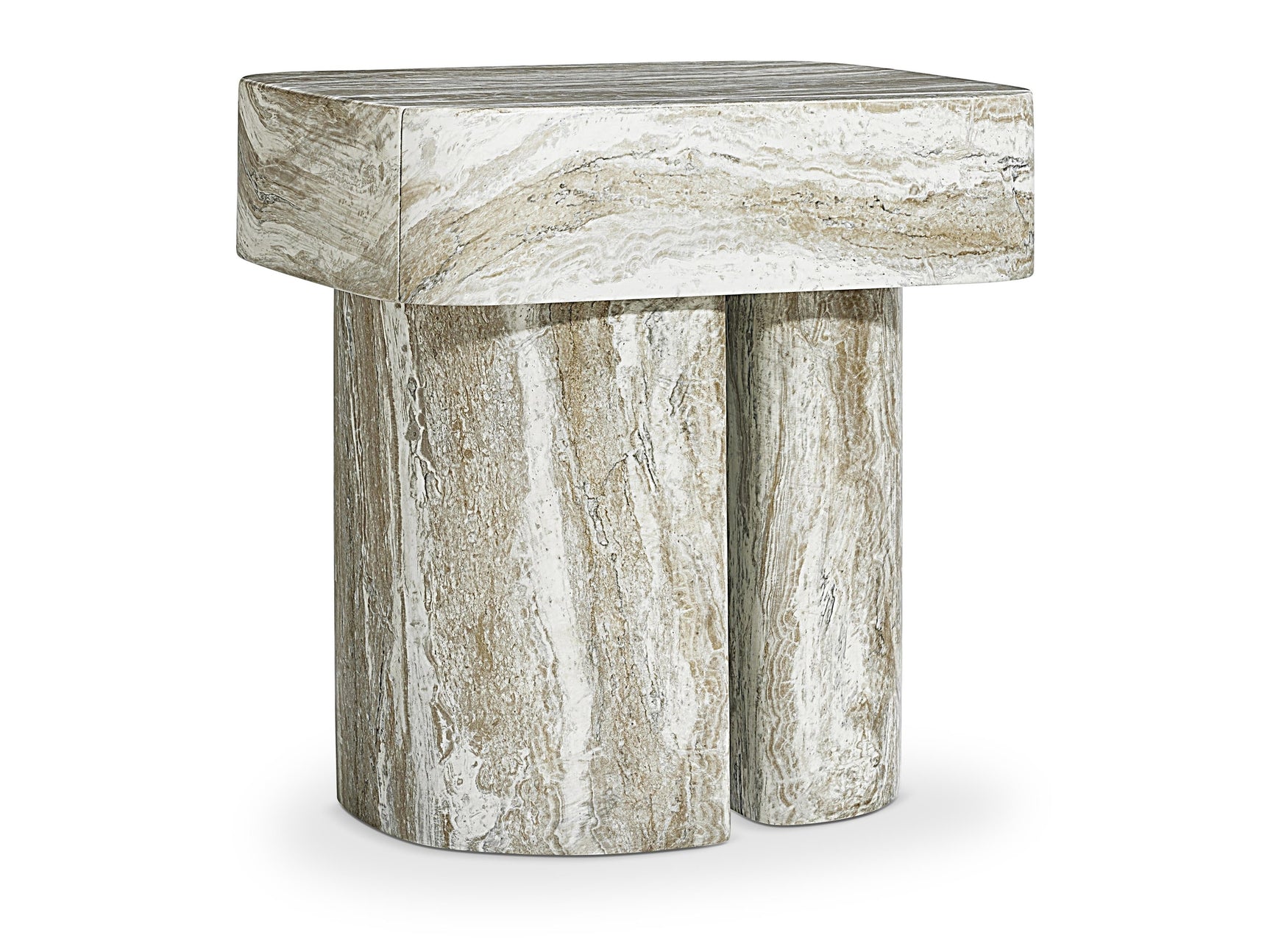 Arcadia Kalta Faux Stone Nightstand - Ornate Home