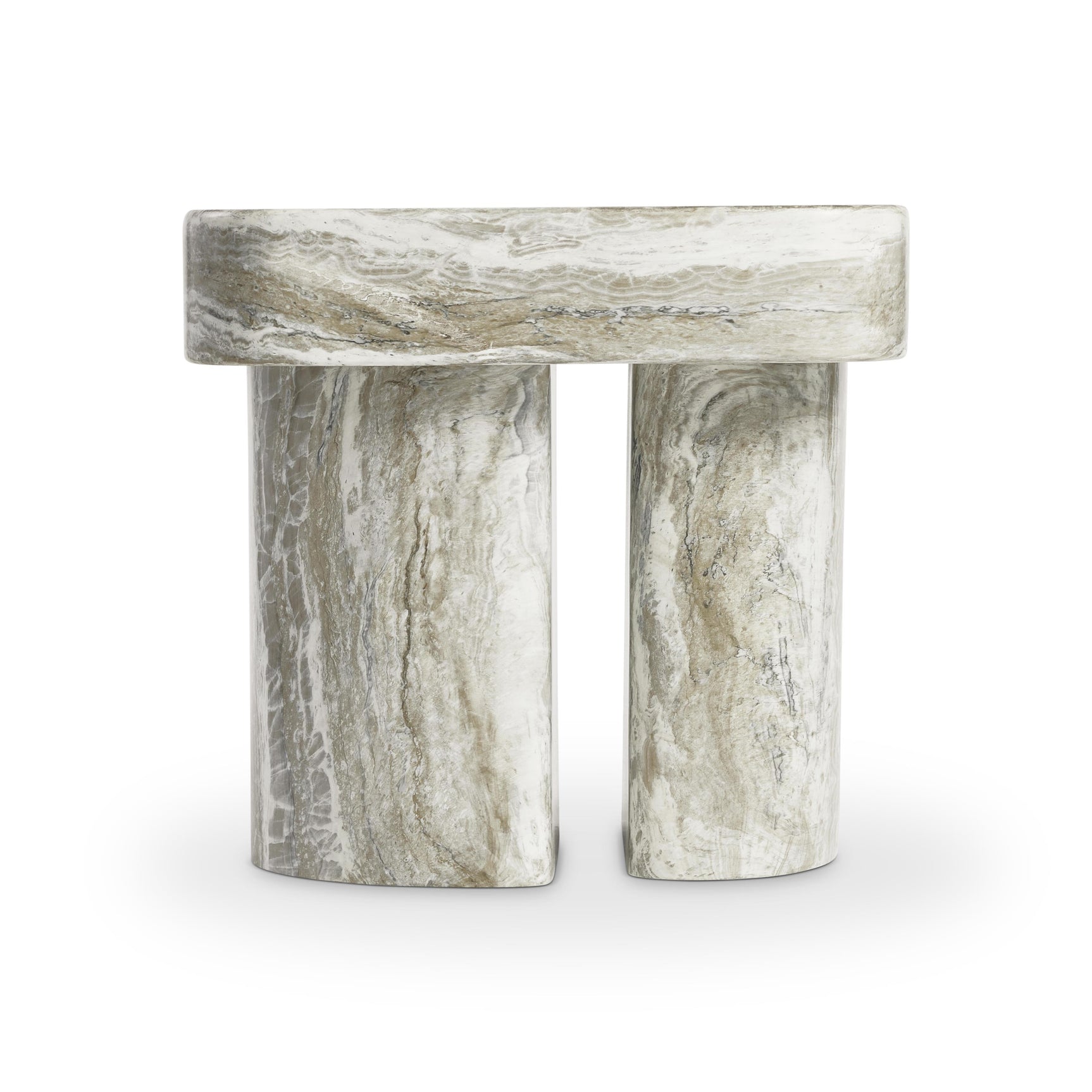 Arcadia Kalta Faux Stone Side Table - Ornate Home