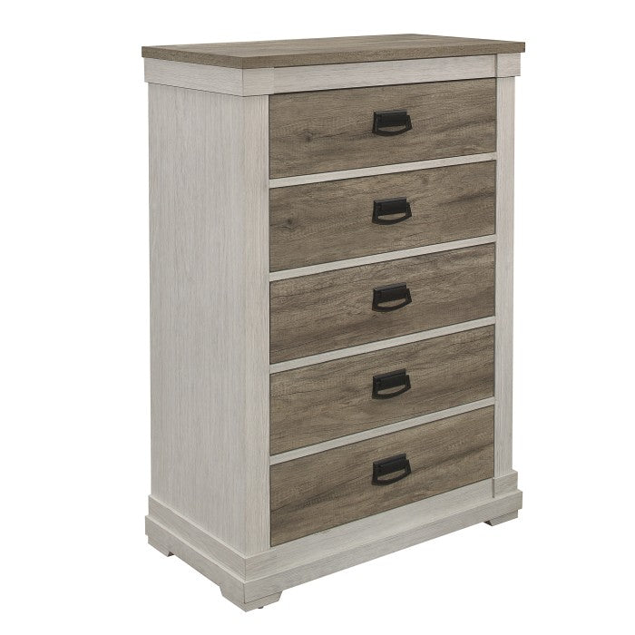 Arcadia White/Weathered Gray Chest - Ornate Home