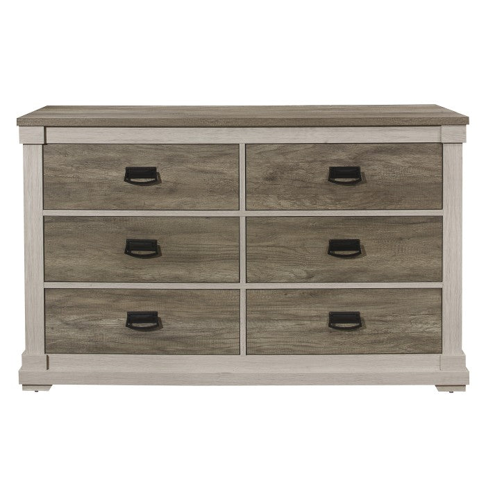 Arcadia White/Weathered Gray Dresser - Ornate Home