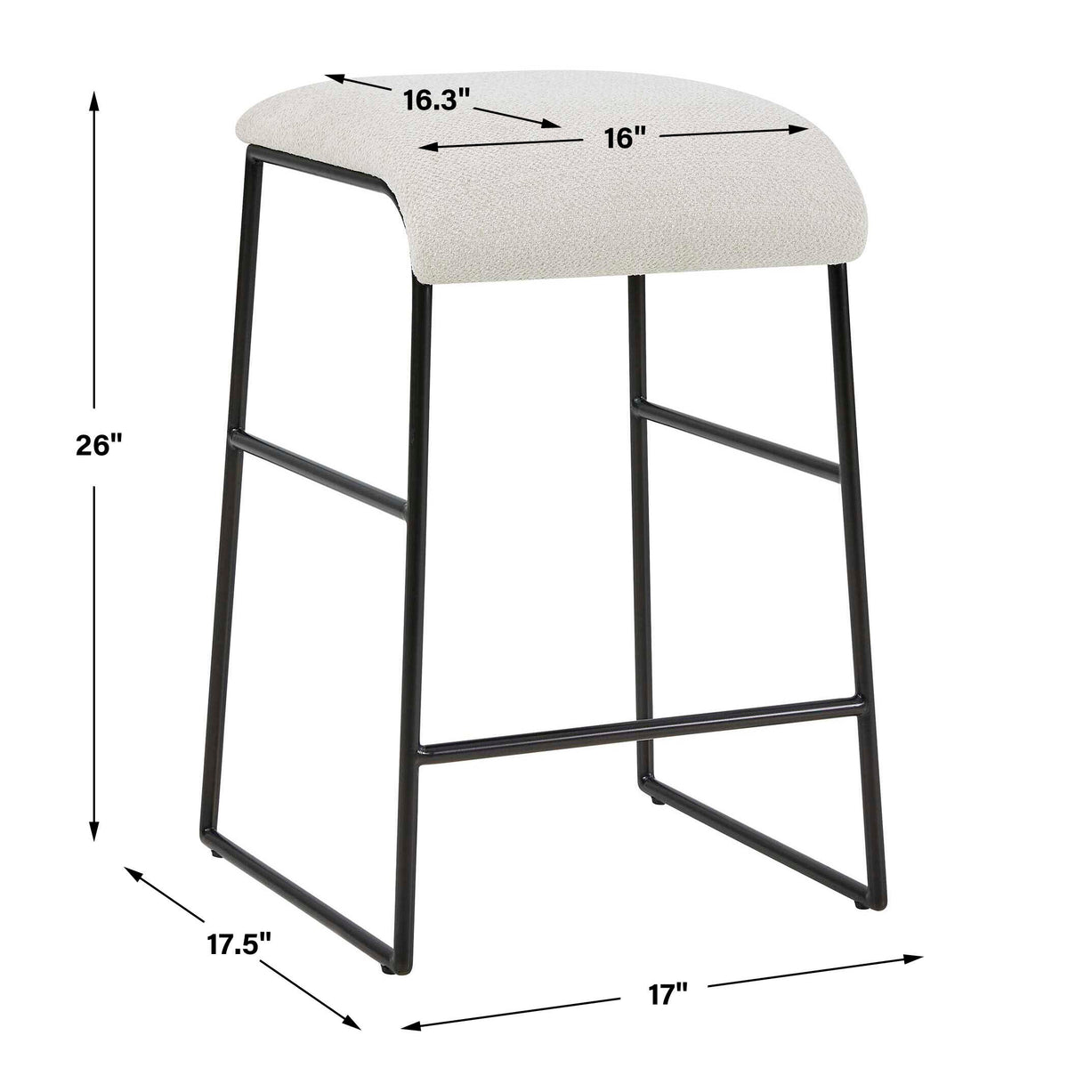 Arcane Ecru Counter Stool - Ornate Home