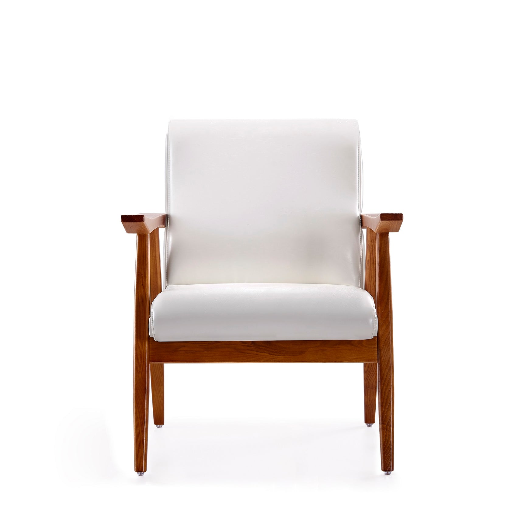 Arch Duke Accent Chair in White and Amber - Ornate Home