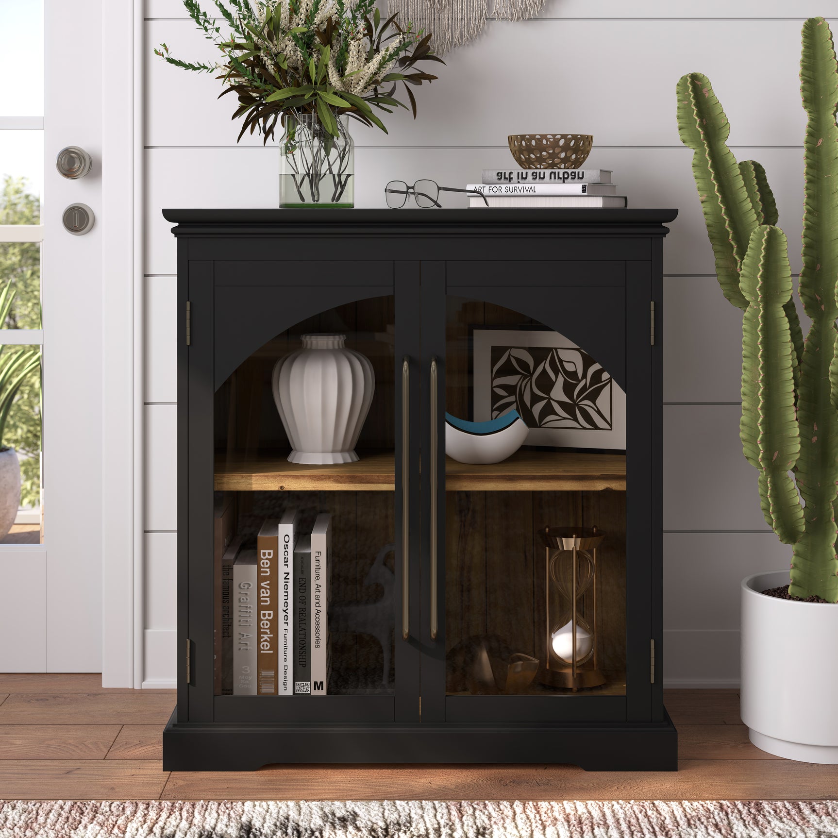 Archdale Black Two Door Accent Cabinet - Ornate Home