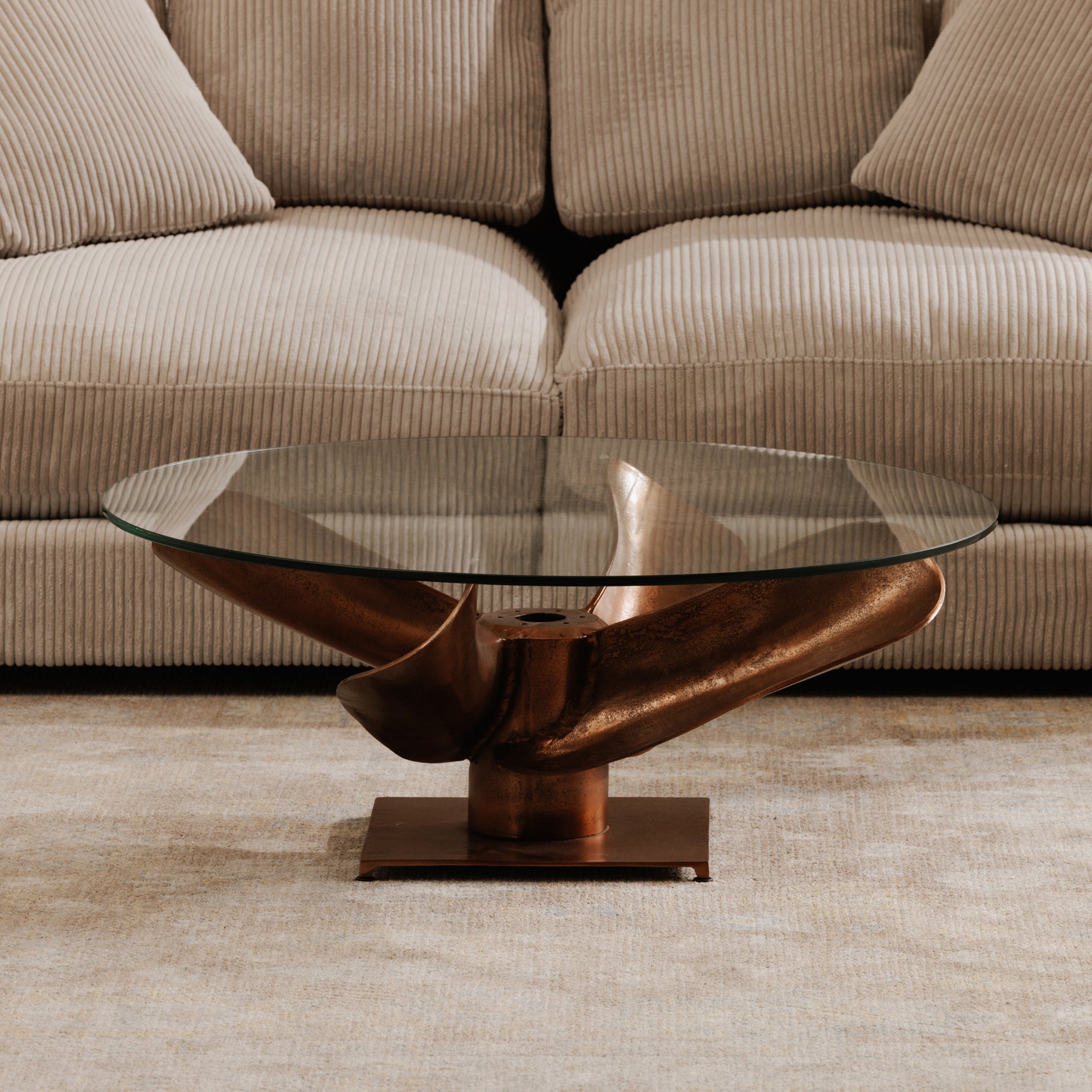 Archimedes Copper Coffee Table - Ornate Home