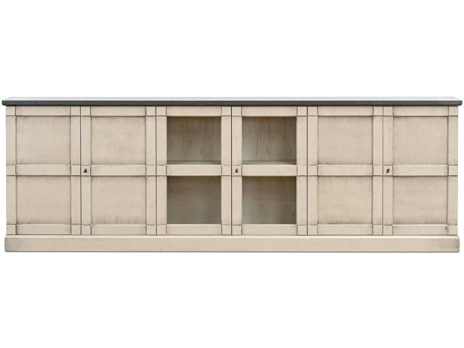 Architectural Storage Grey Six Door Console - Ornate Home