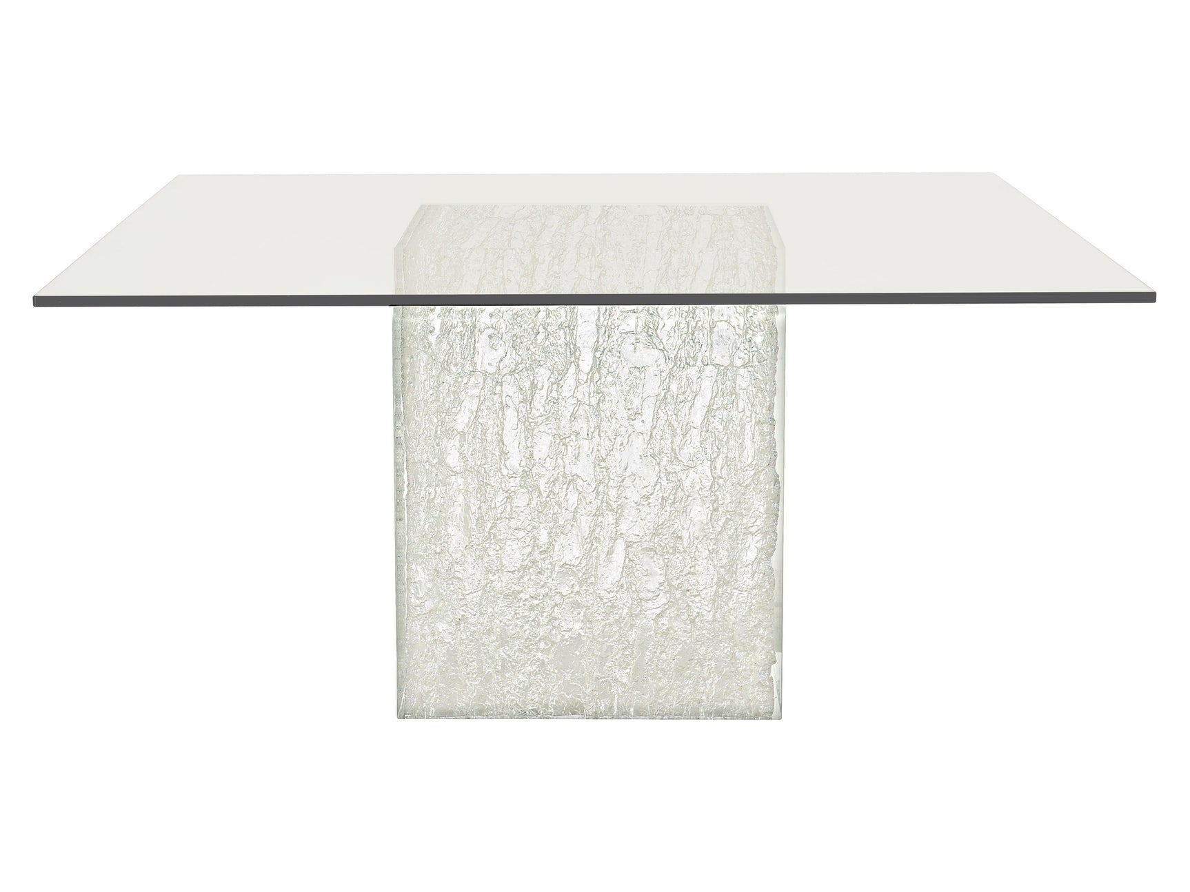 Arctic Clear/Acrylic Square Dining Table - Ornate Home