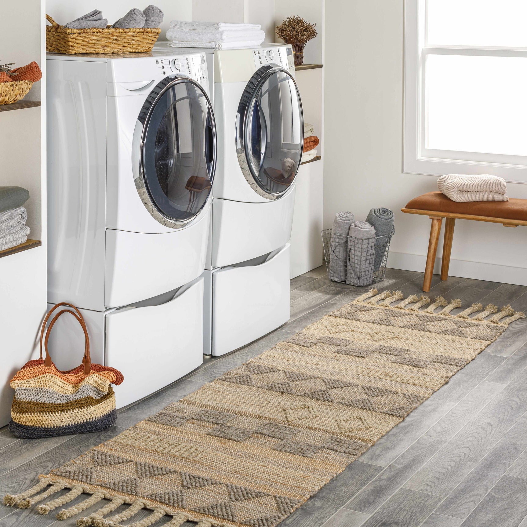 Ardee Totem Jute&Wool Blend Rug - Clearance - Ornate Home