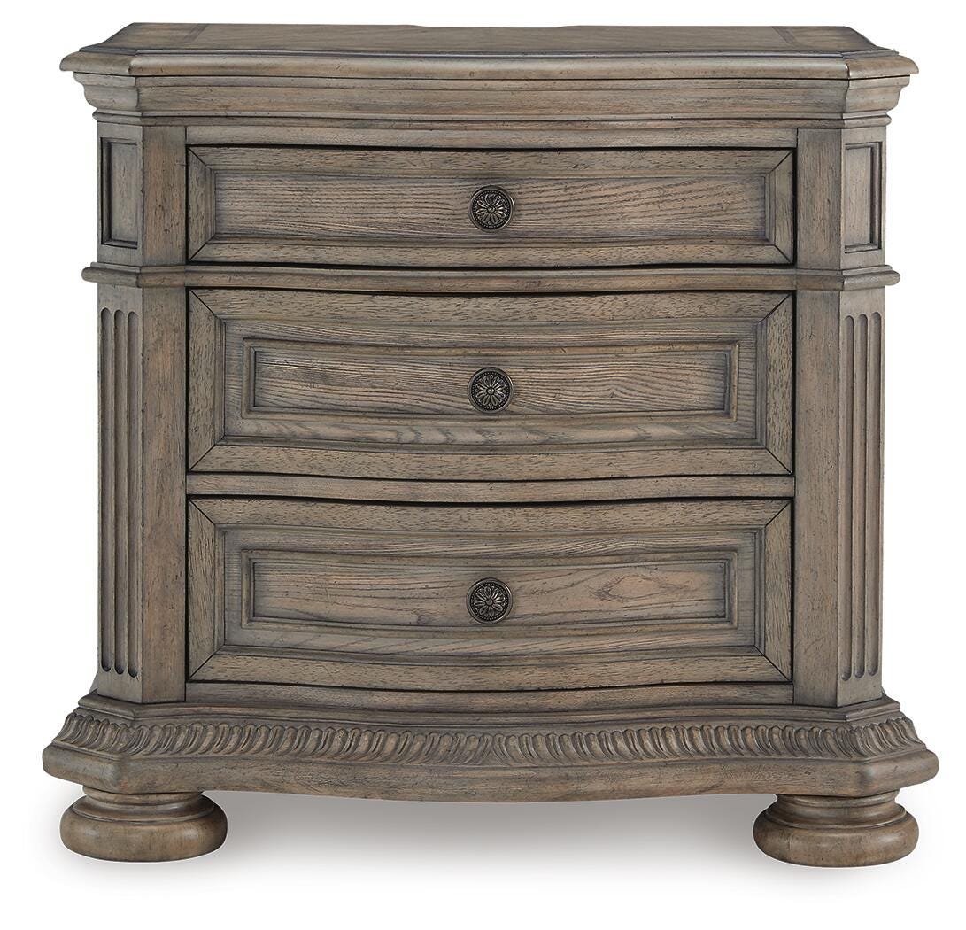 Ardenfield Light Brown Dresser, Mirror, Chest and Nightstand - Ornate Home