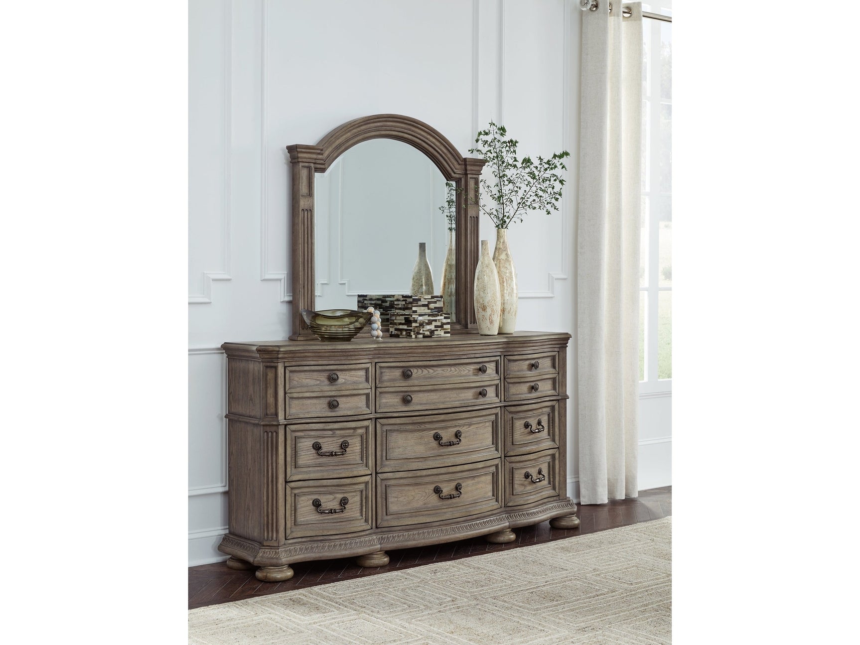 Ardenfield Light Brown Dresser and Mirror - Ornate Home