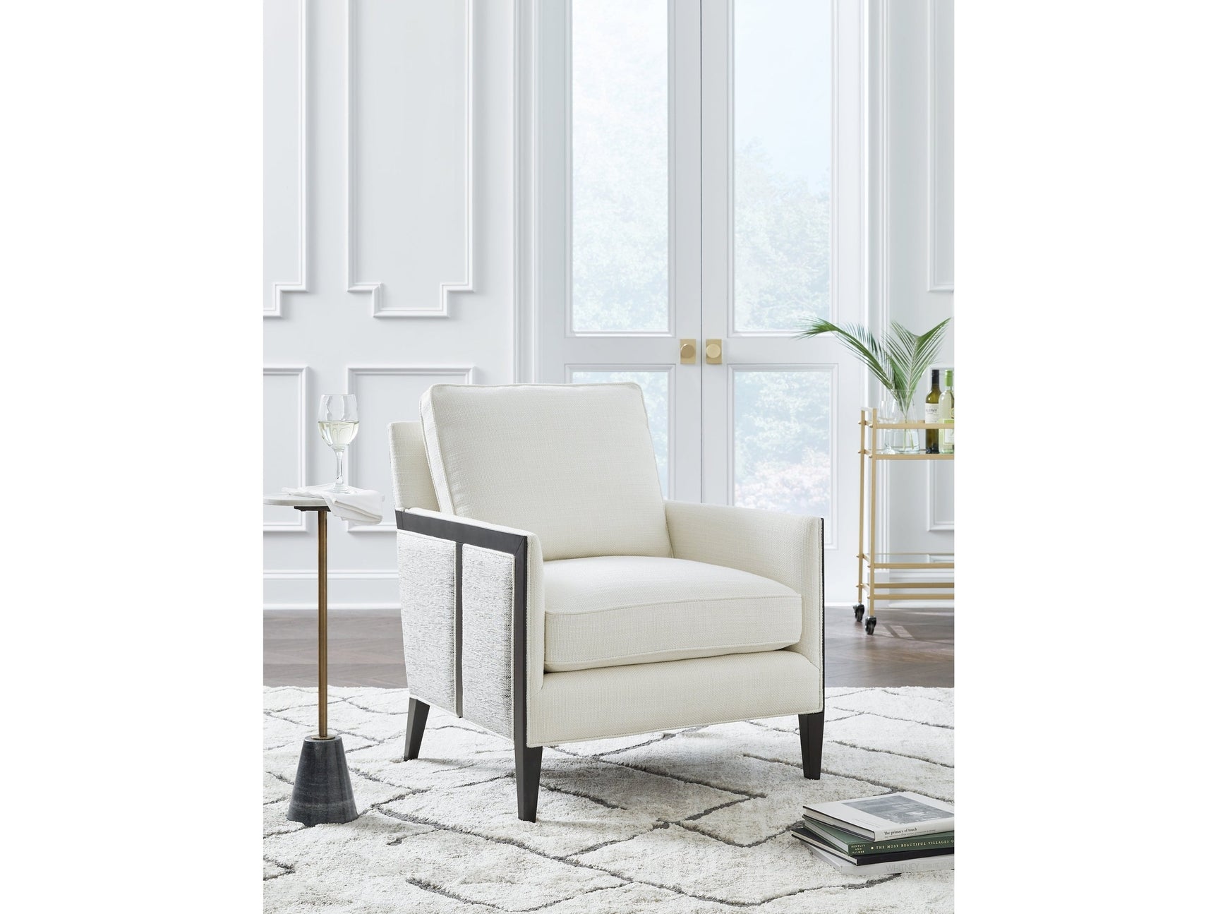 Ardenworth Black/Ivory Accent Chair - Ornate Home